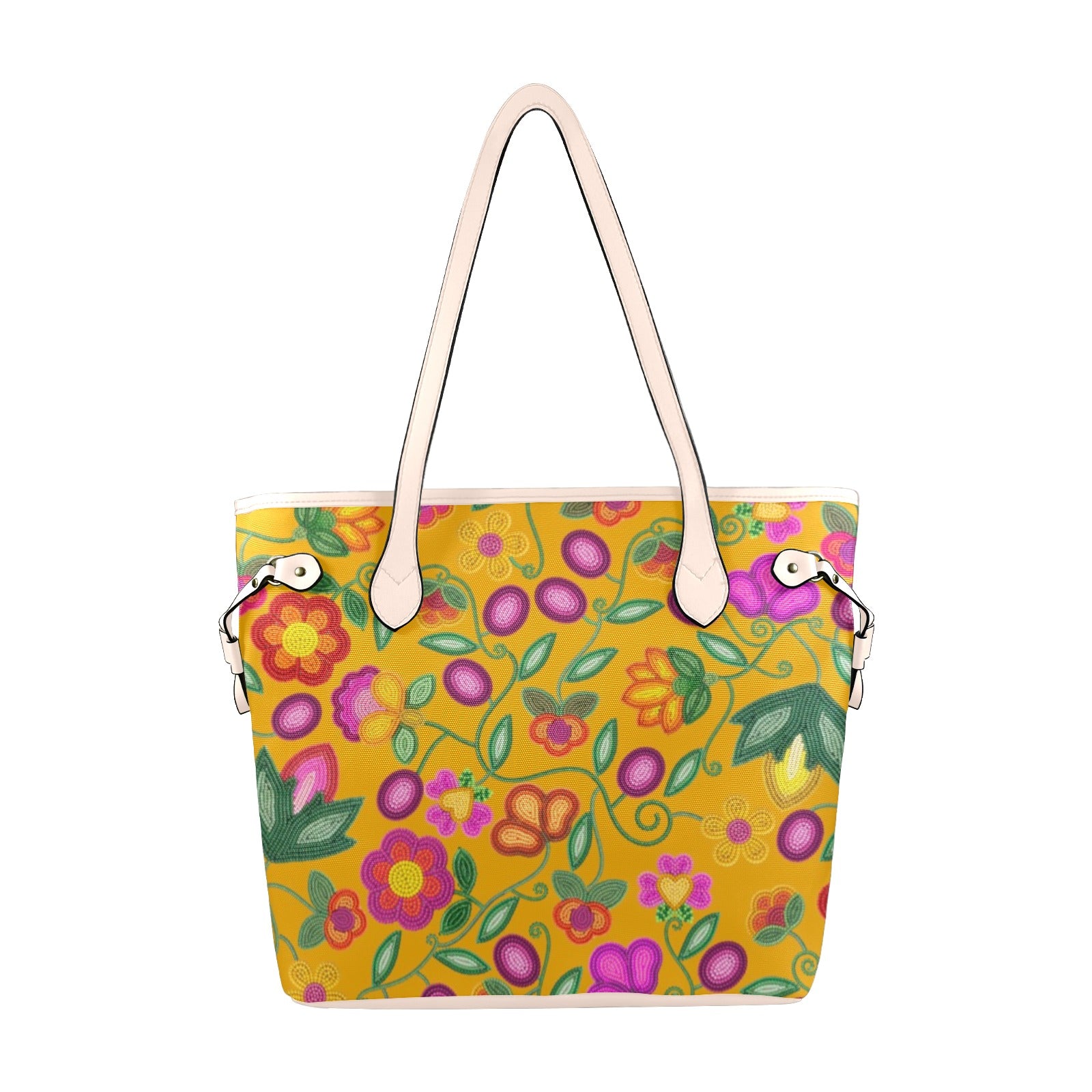 Boreal Bounty Yellow Clover Canvas Tote Bag