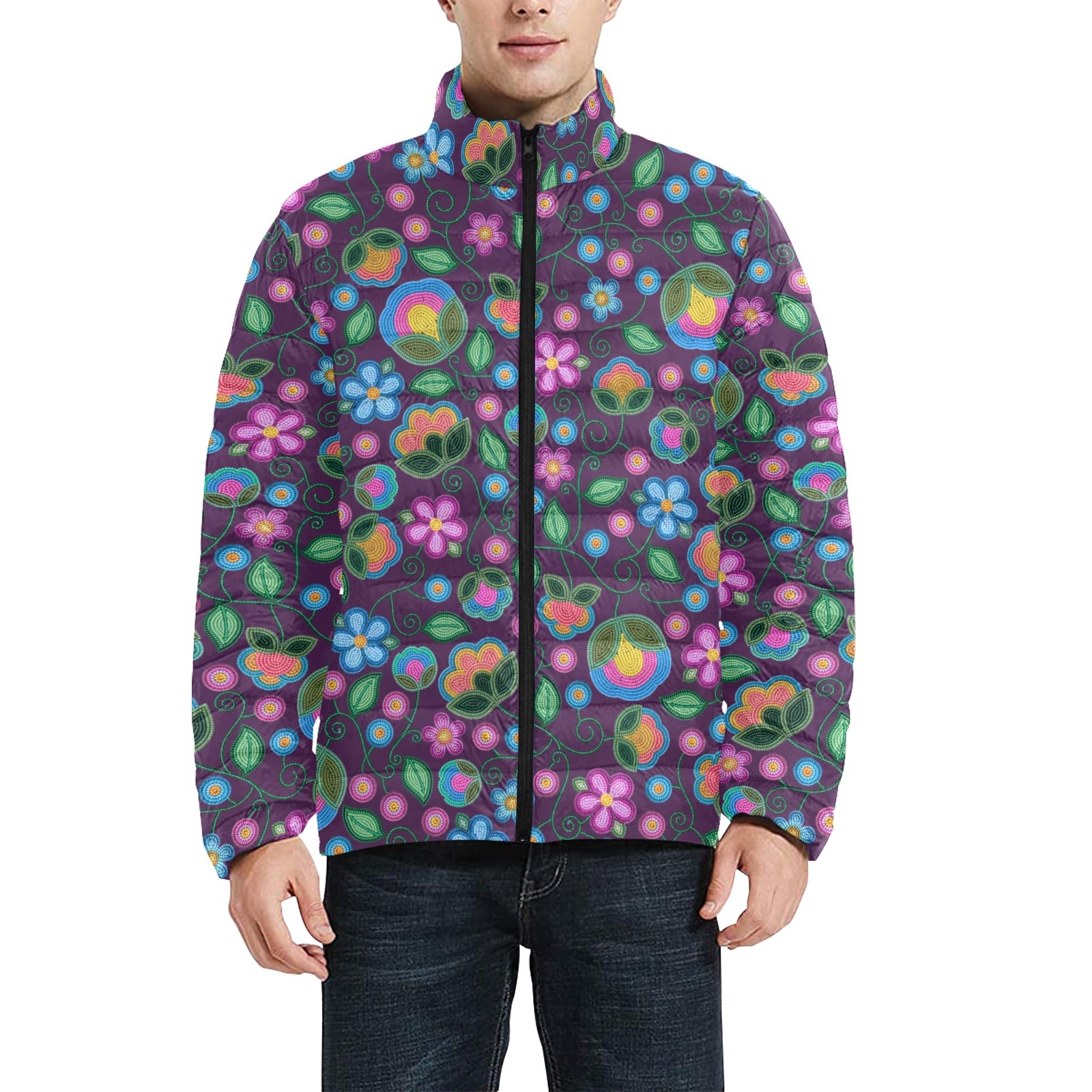 Turquoise Sunbeam Violet Men's Padded Jacket