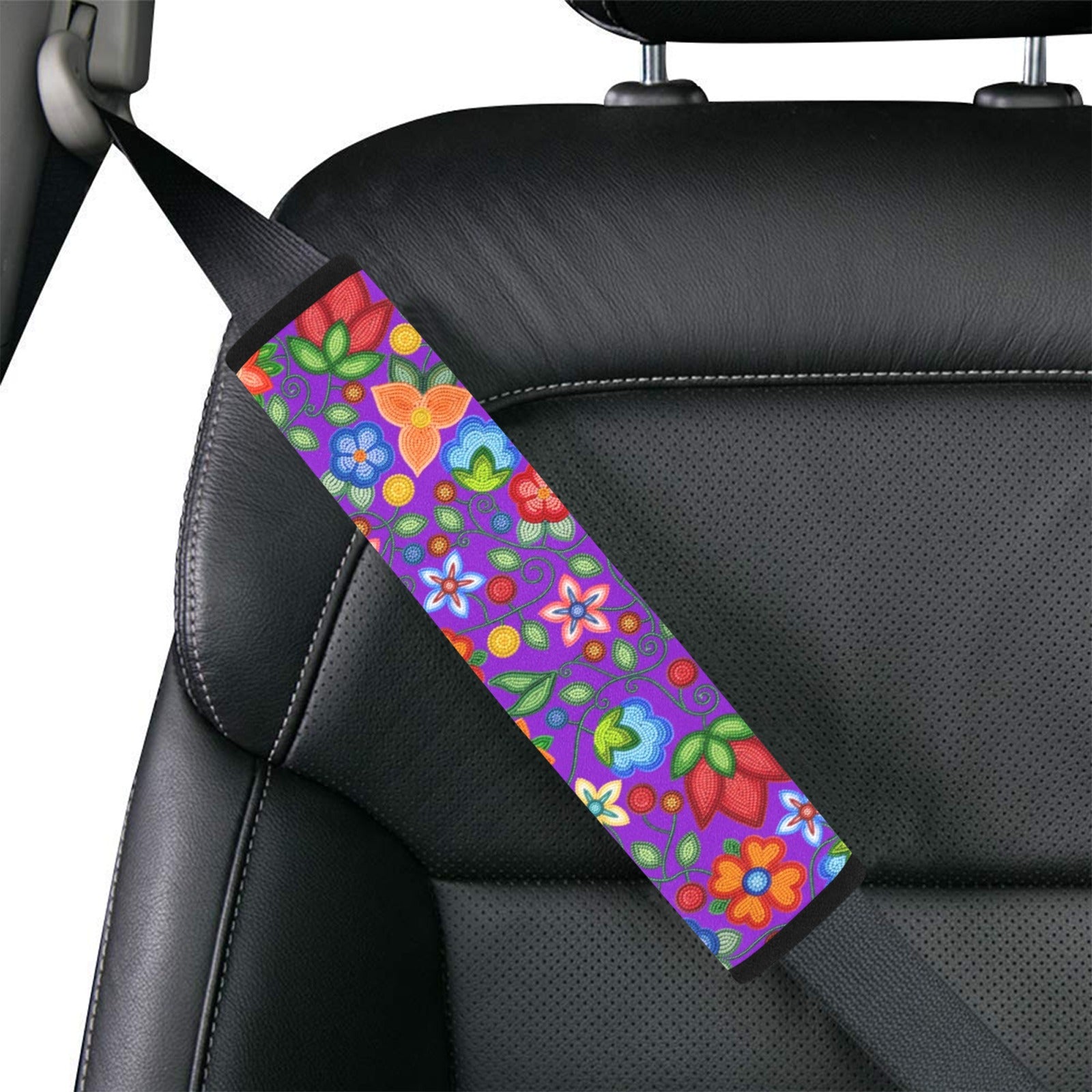 Morning Harmony Purple Car Seat Belt Cover 7''x12.6'' (Pack of 2)