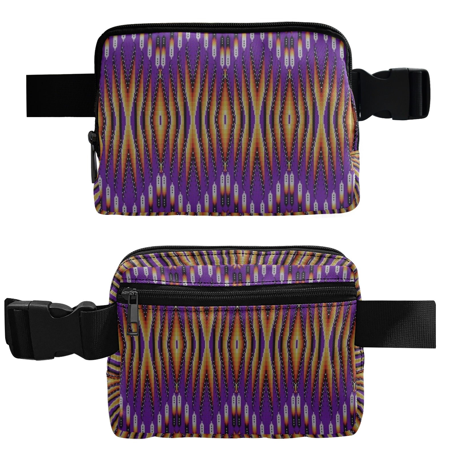 Fire Feather Purple Belt Bag