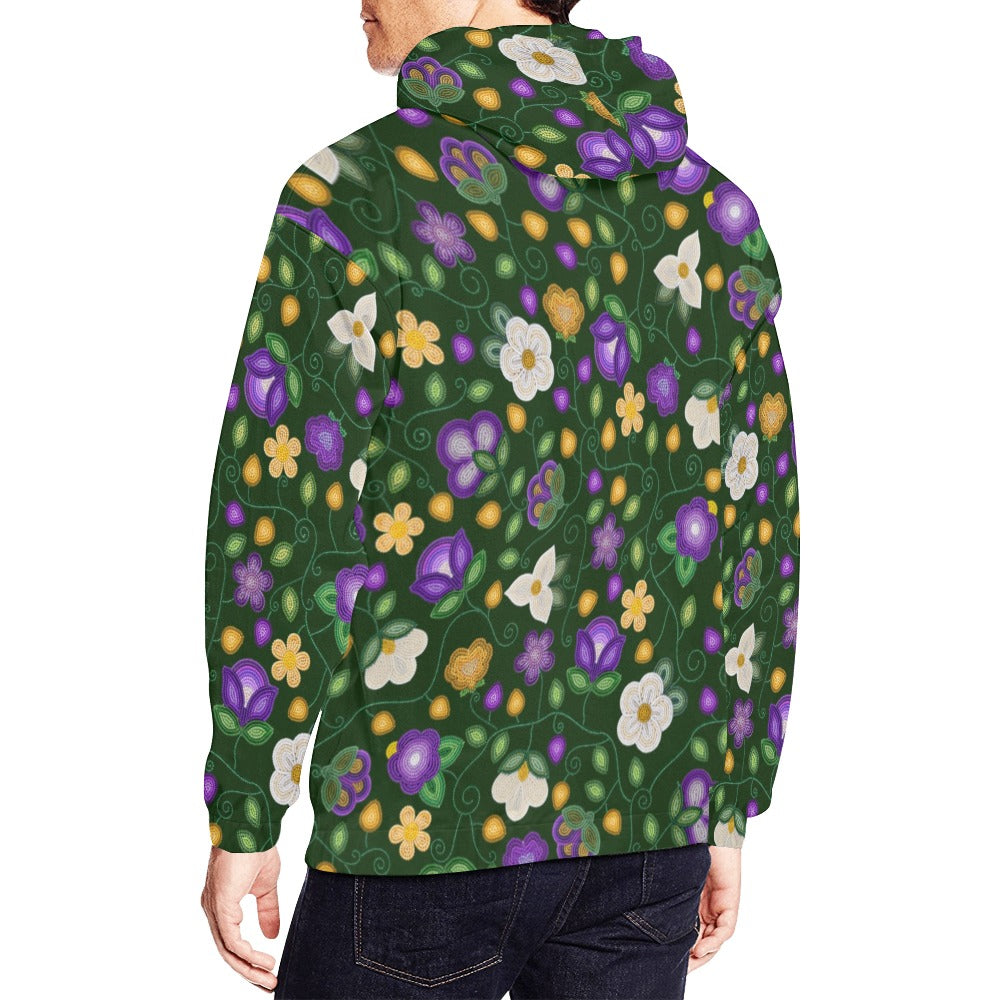 Midnight Moss Bloom Forest Hoodie for Men (USA Size)