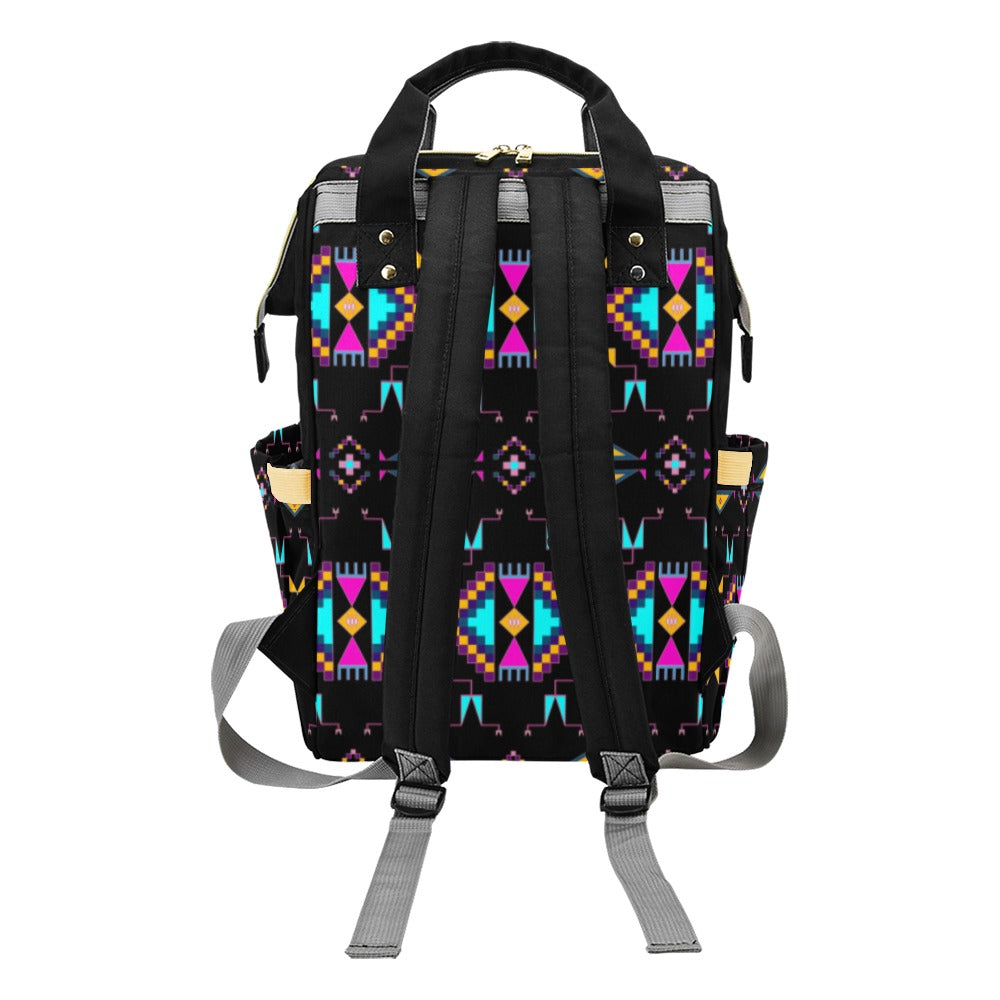 Rite of Passage Black Multi-Function Diaper Backpack/Diaper Bag
