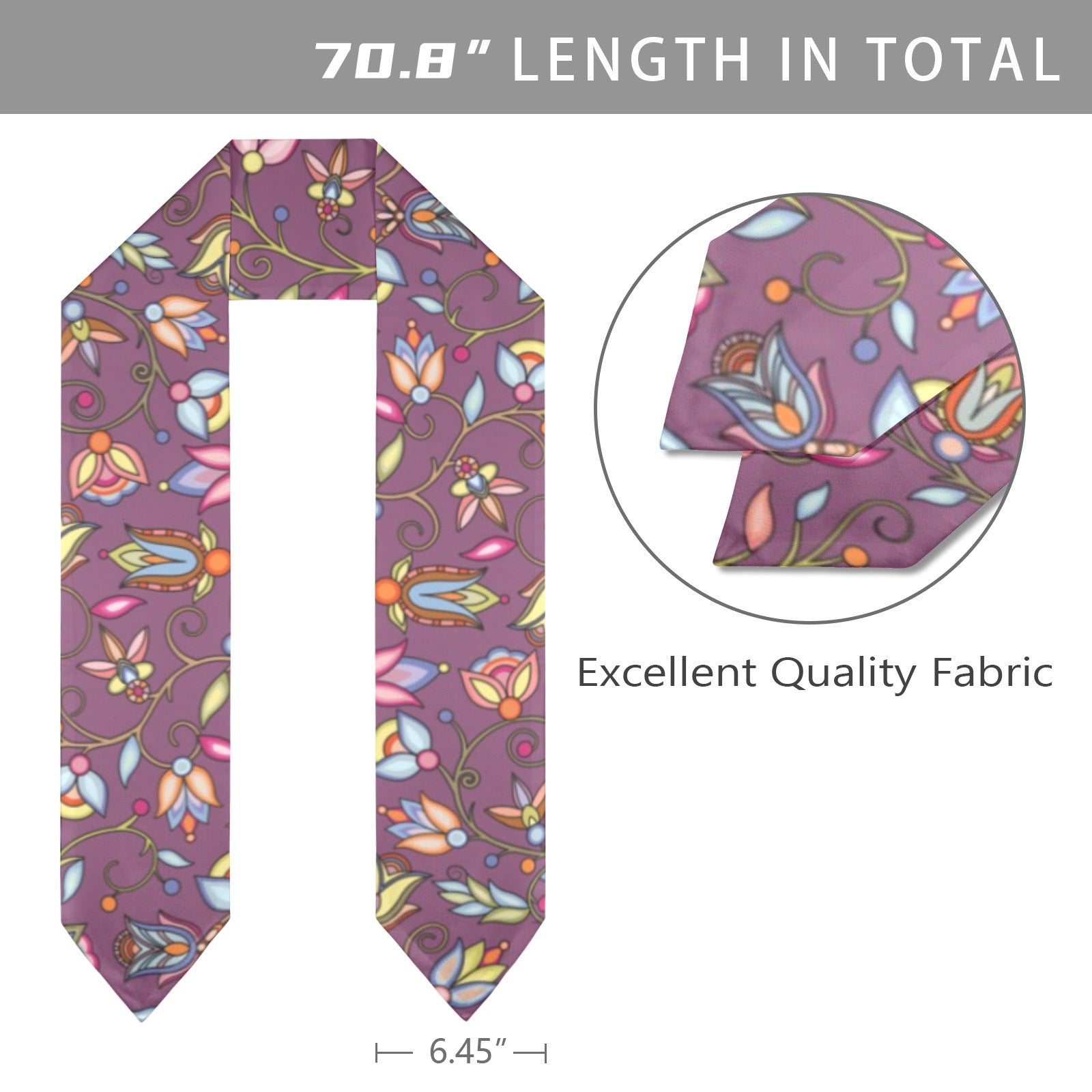 Buffalo Bloom Blush Graduation Stole