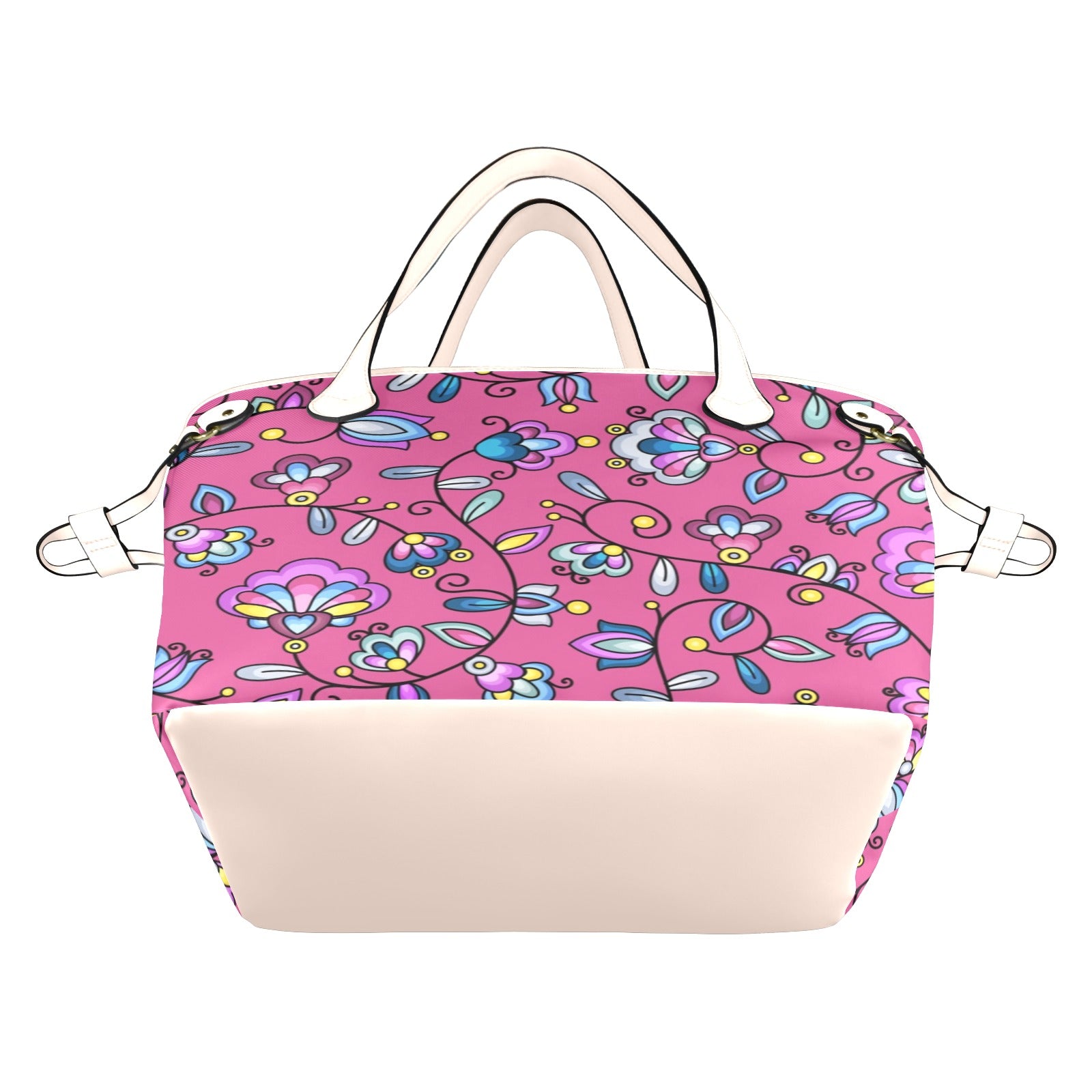 Autumn Bundle Blessing Pink Clover Canvas Tote Bag