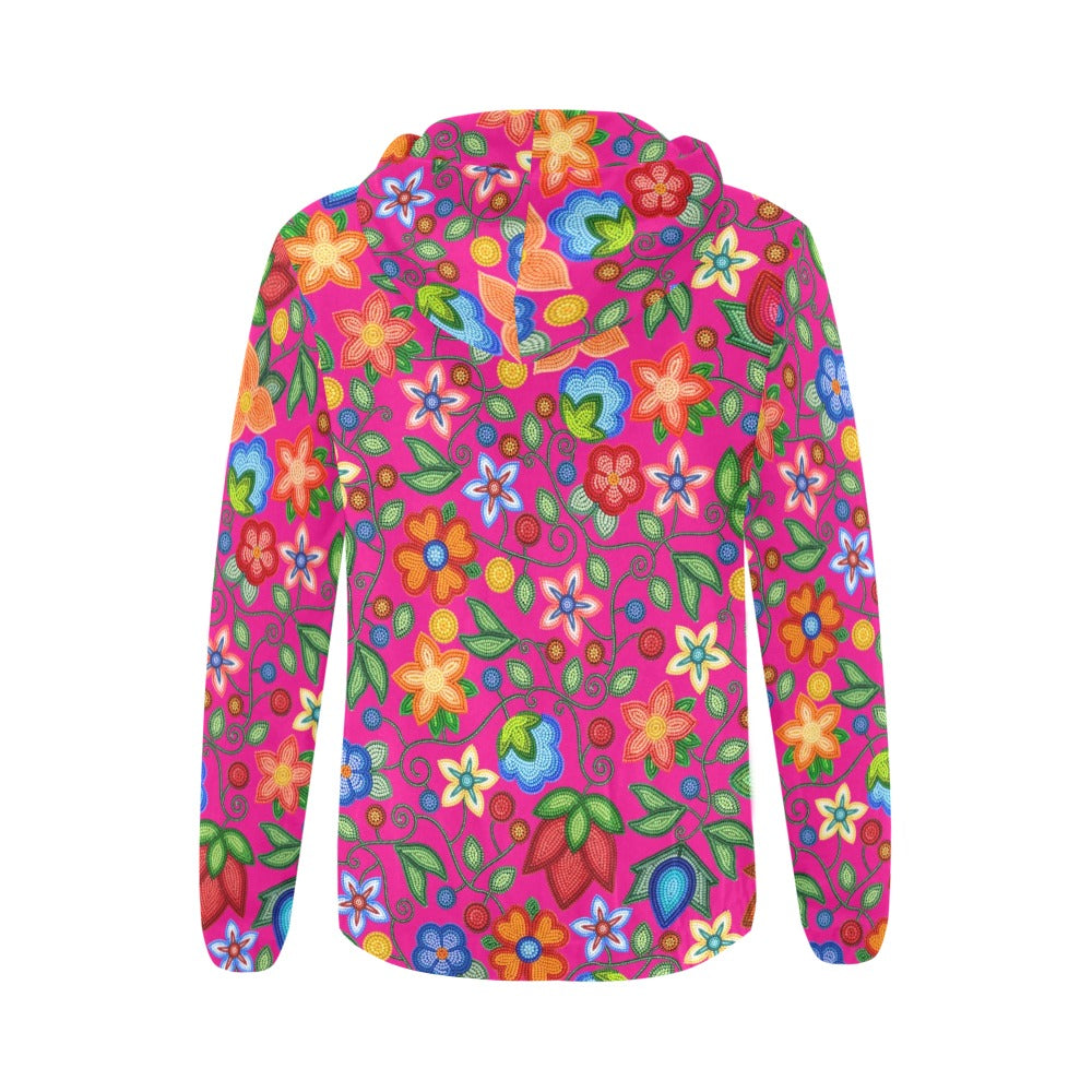 Morning Harmony Pink Full Zip Hoodie for Women