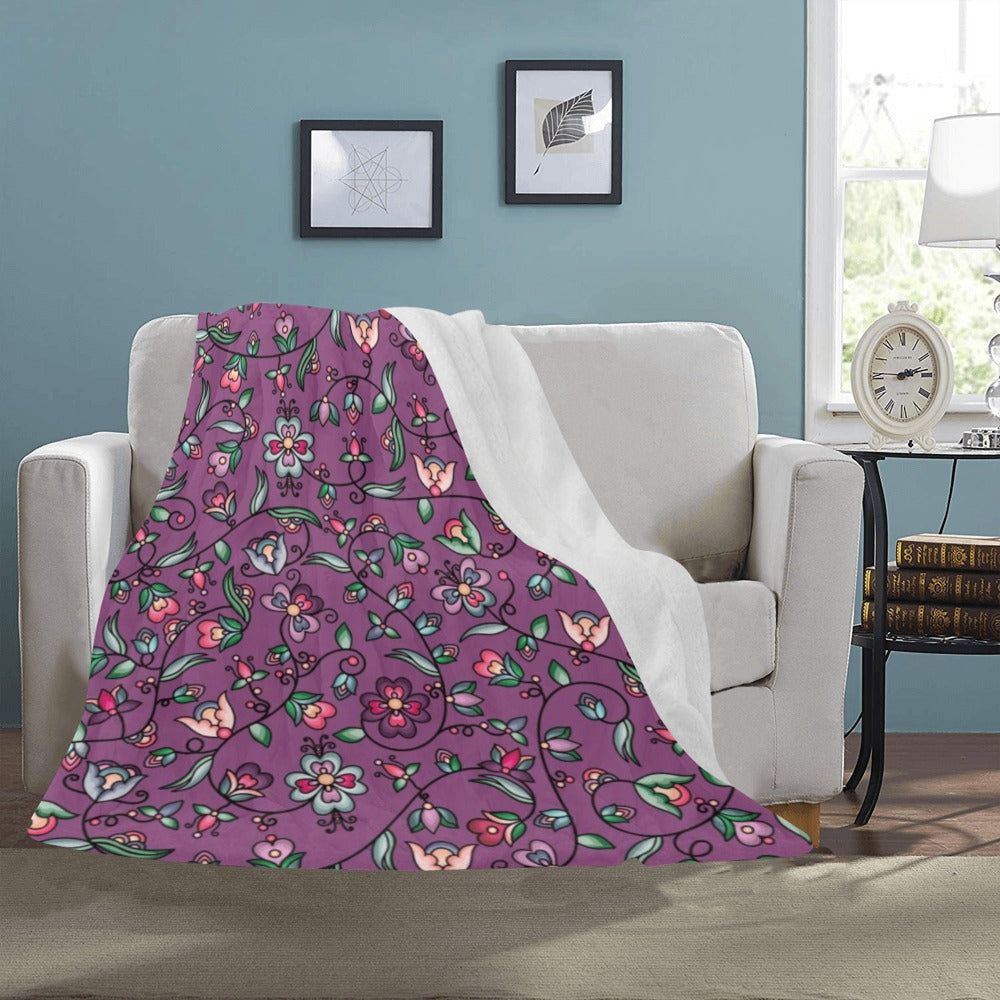 Amber Evening Garland Purple Ultra-Soft Micro Fleece Blanket 50"x60"