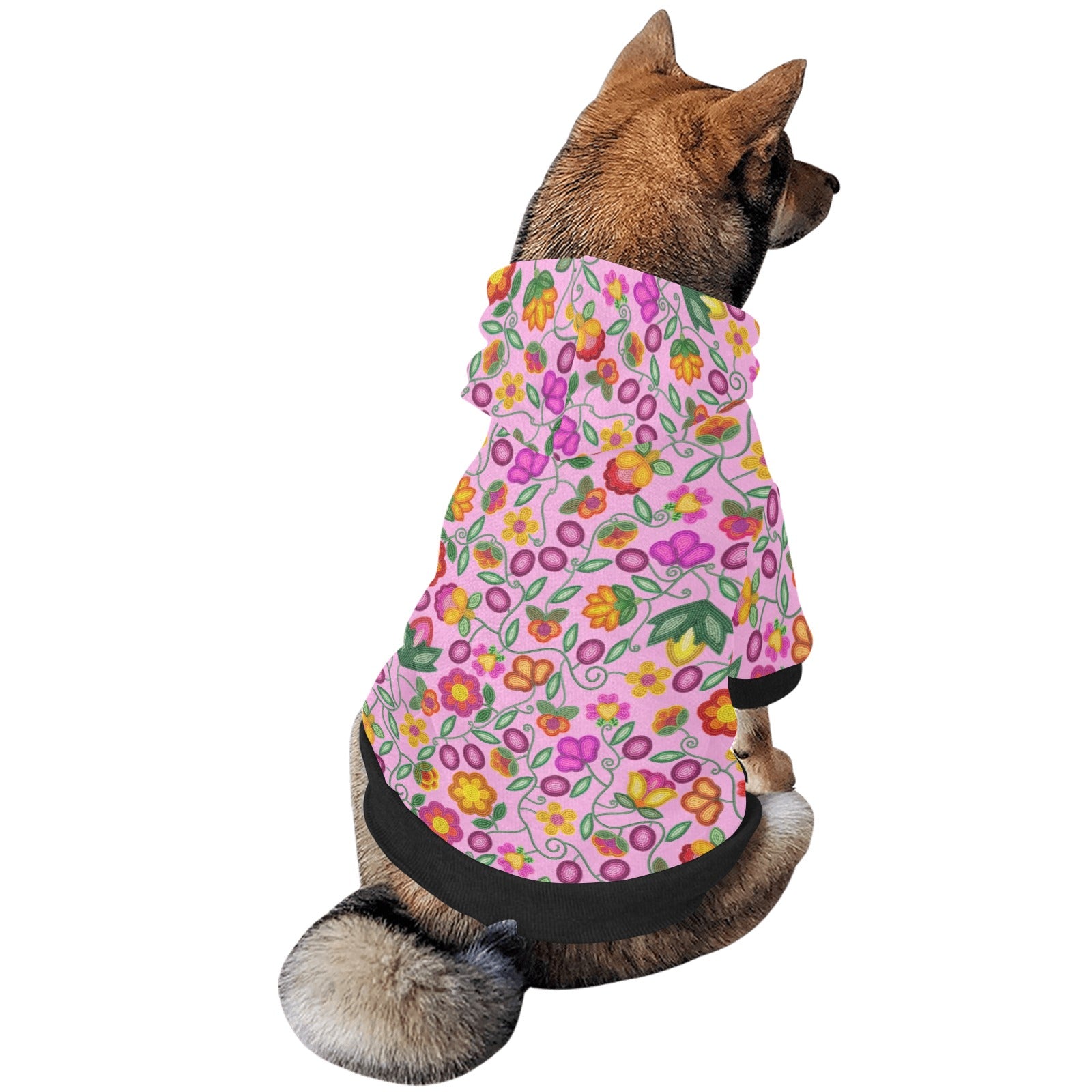 Boreal Bounty Pink Pet Dog Hoodie