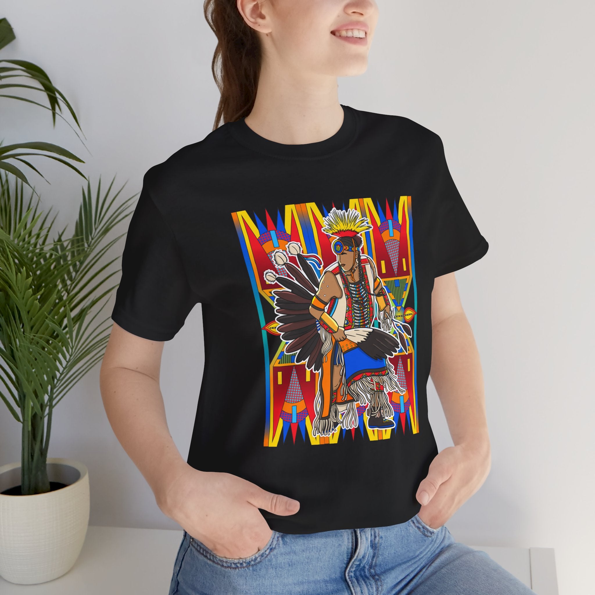 Traditional Powwow Man Dancer 3 Bella Canvas T-shirt