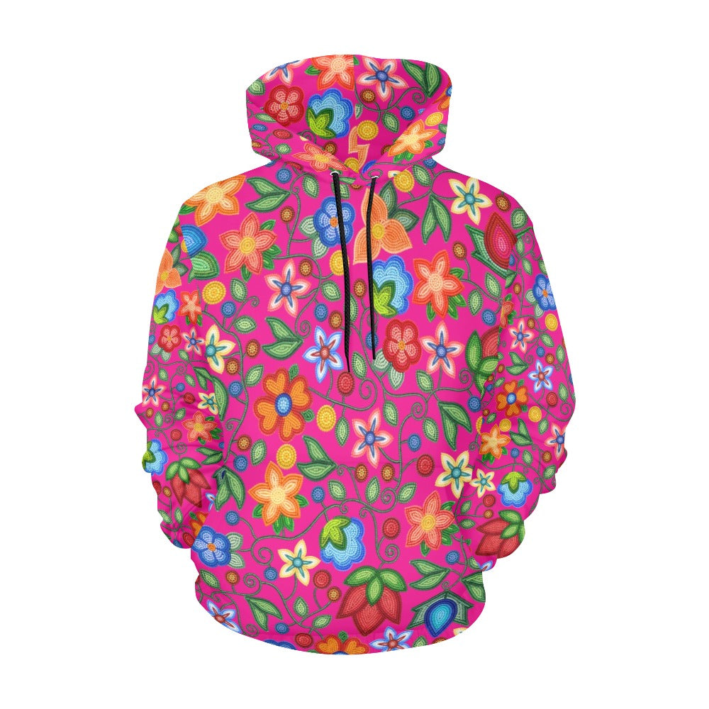 Morning Harmony Pink All Over Print Hoodie for Women (USA Size)