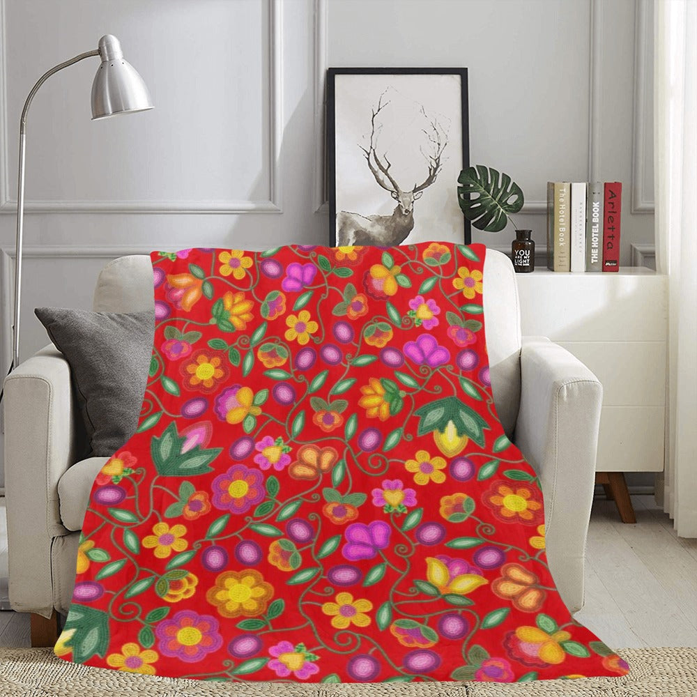 Boreal Bounty Red Ultra-Soft Micro Fleece Blanket 60"x80"