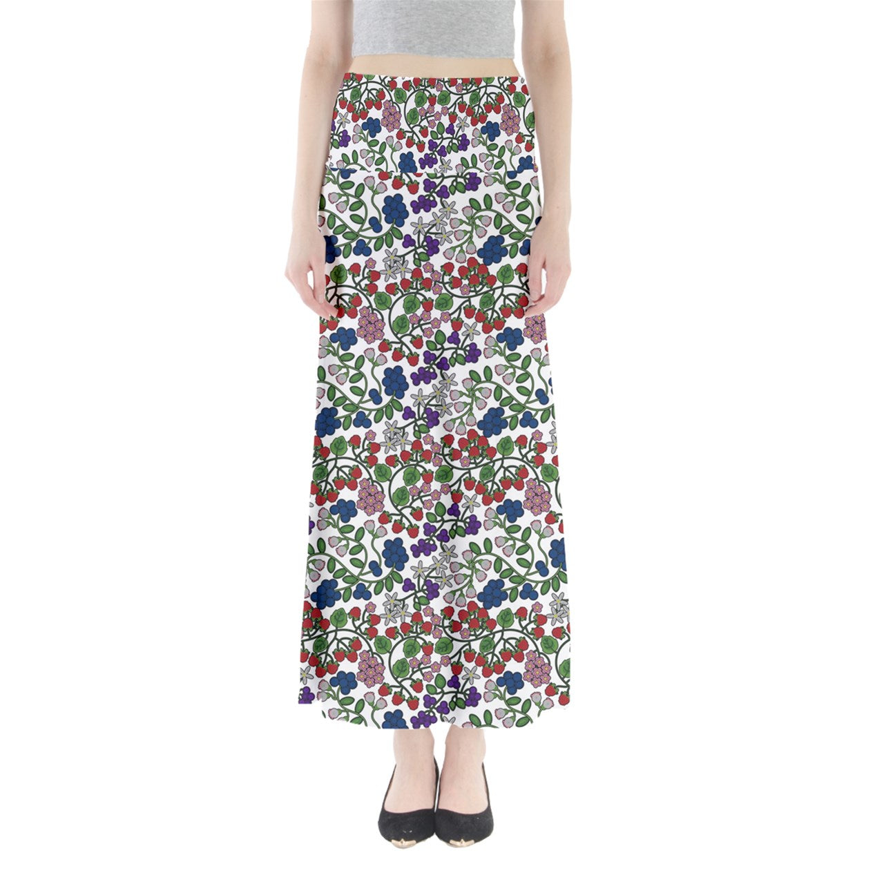 Takwakin Harvest White Full Length Maxi Skirt