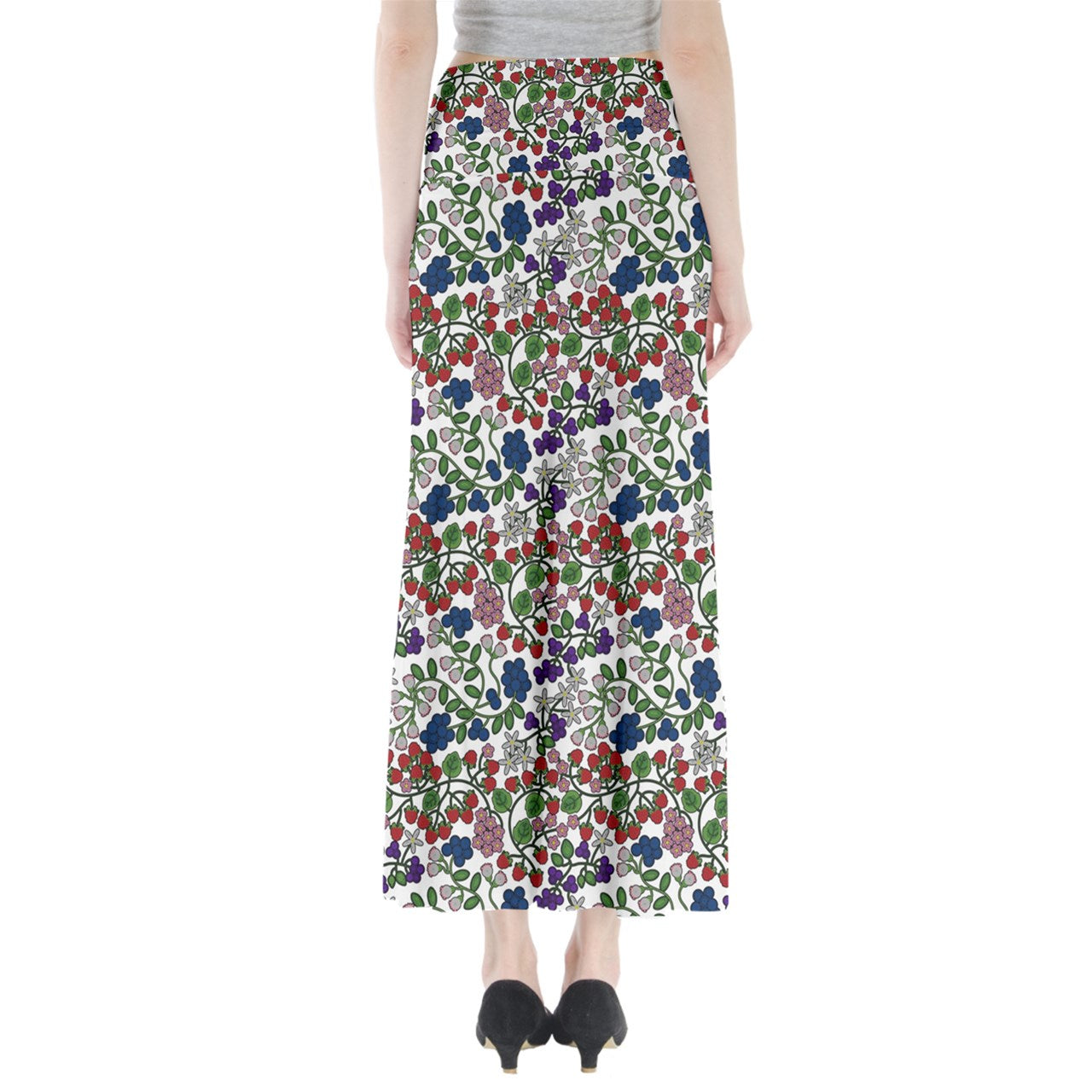 Takwakin Harvest White Full Length Maxi Skirt