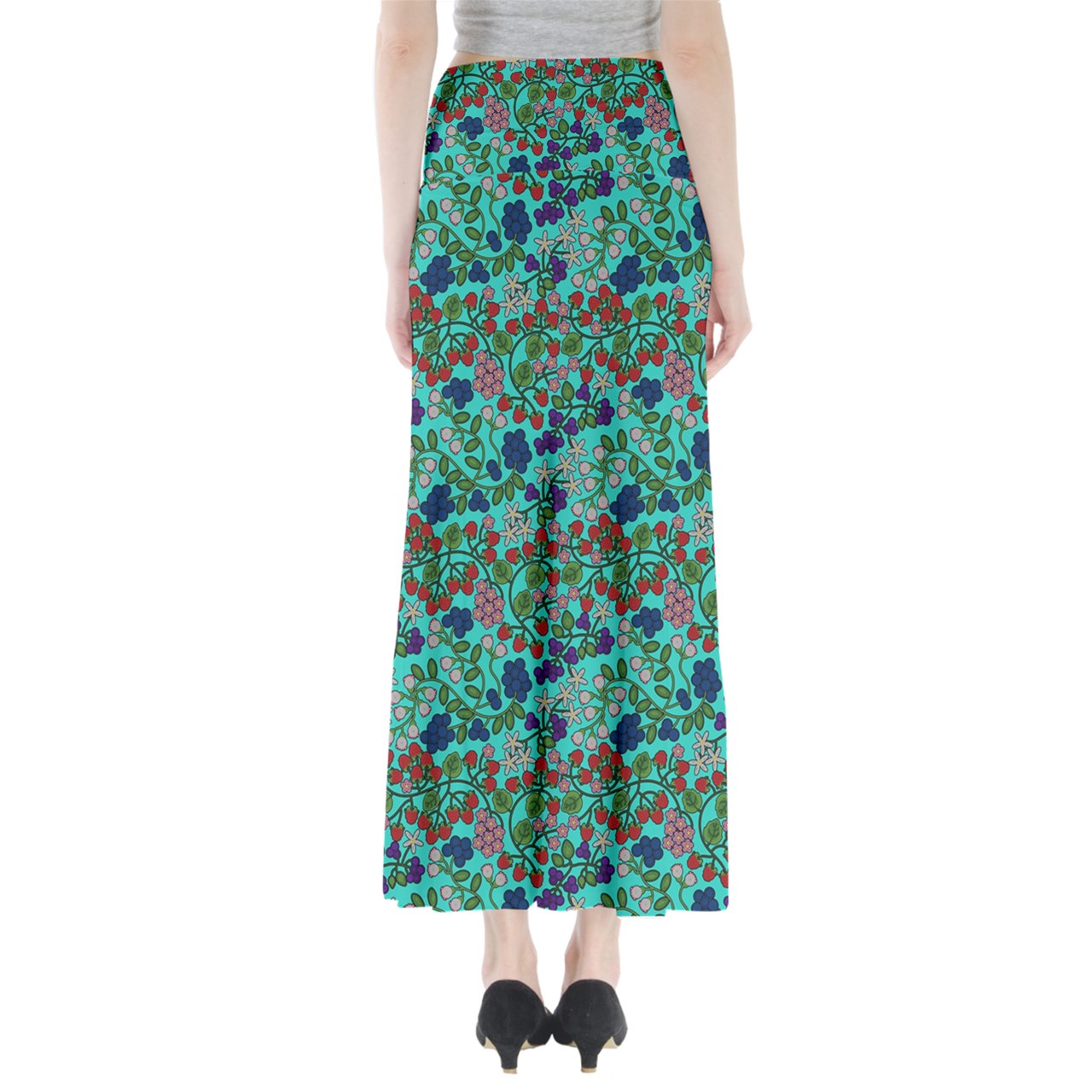 Takwakin Harvest Turquoise Full Length Maxi Skirt