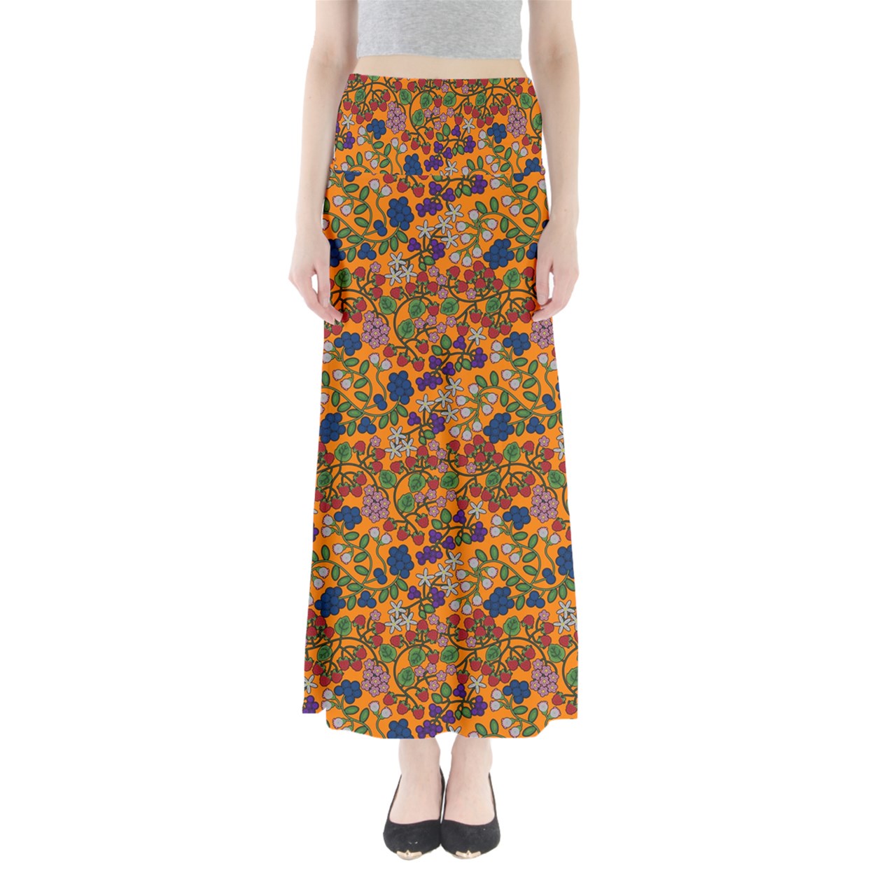 Takwakin Harvest Carrot Full Length Maxi Skirt