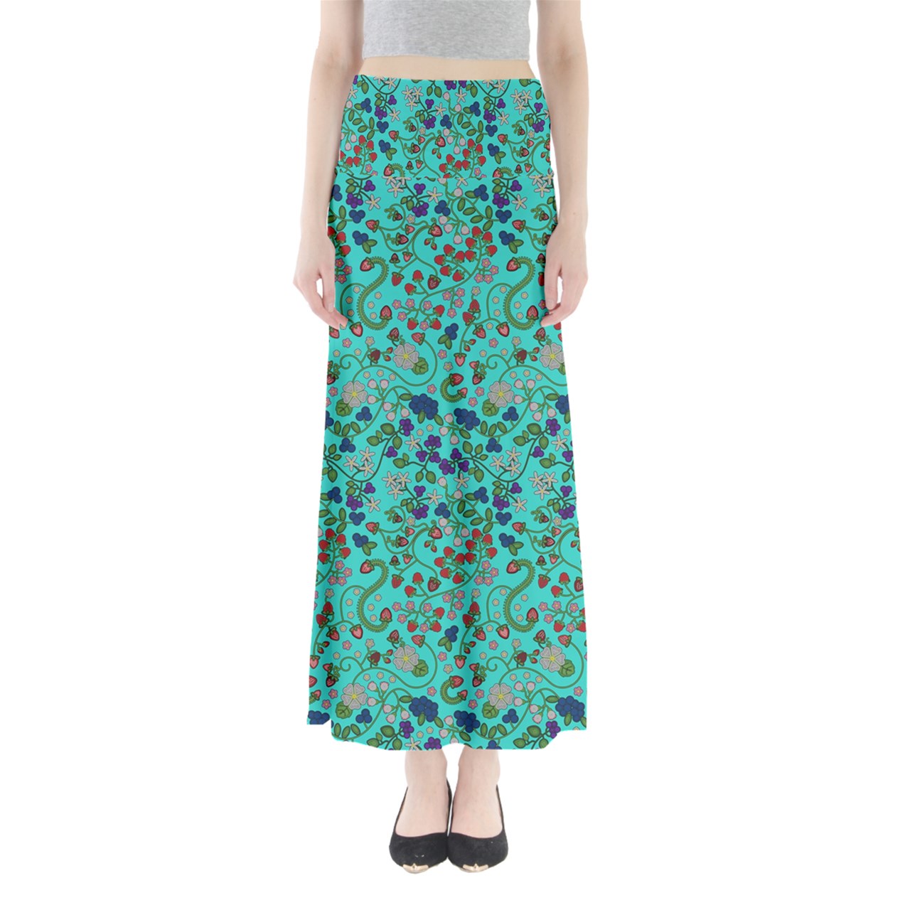 Grandmother Stories Turquoise Full Length Maxi Skirt