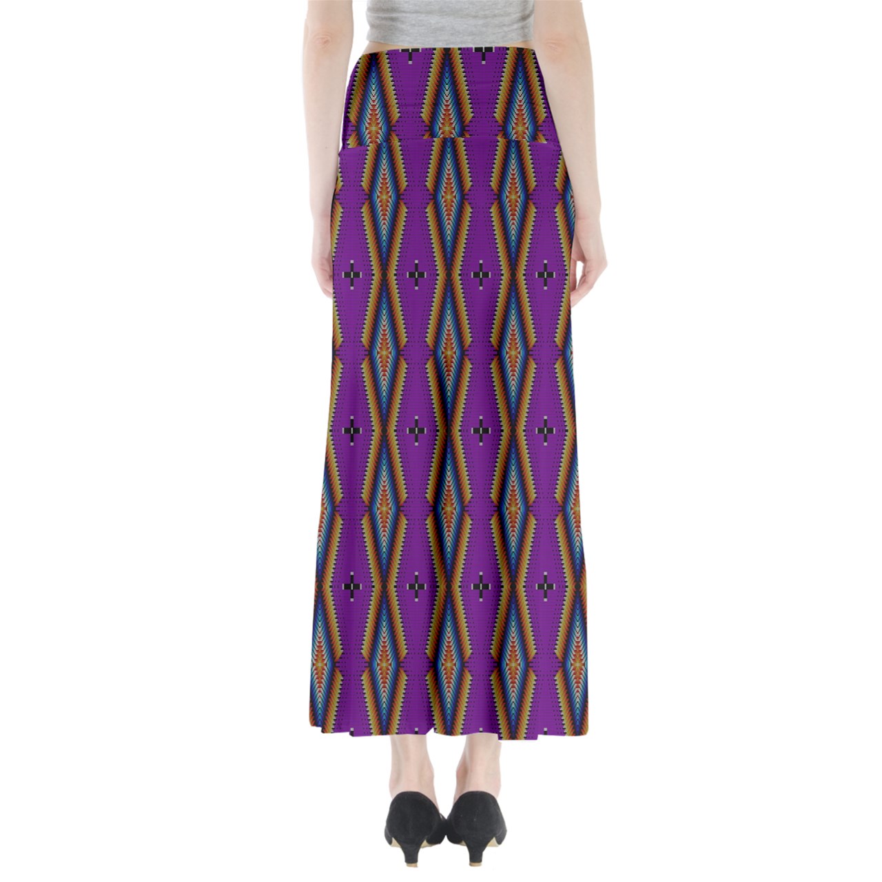 Diamond in the Bluff Purple Full Length Maxi Skirt