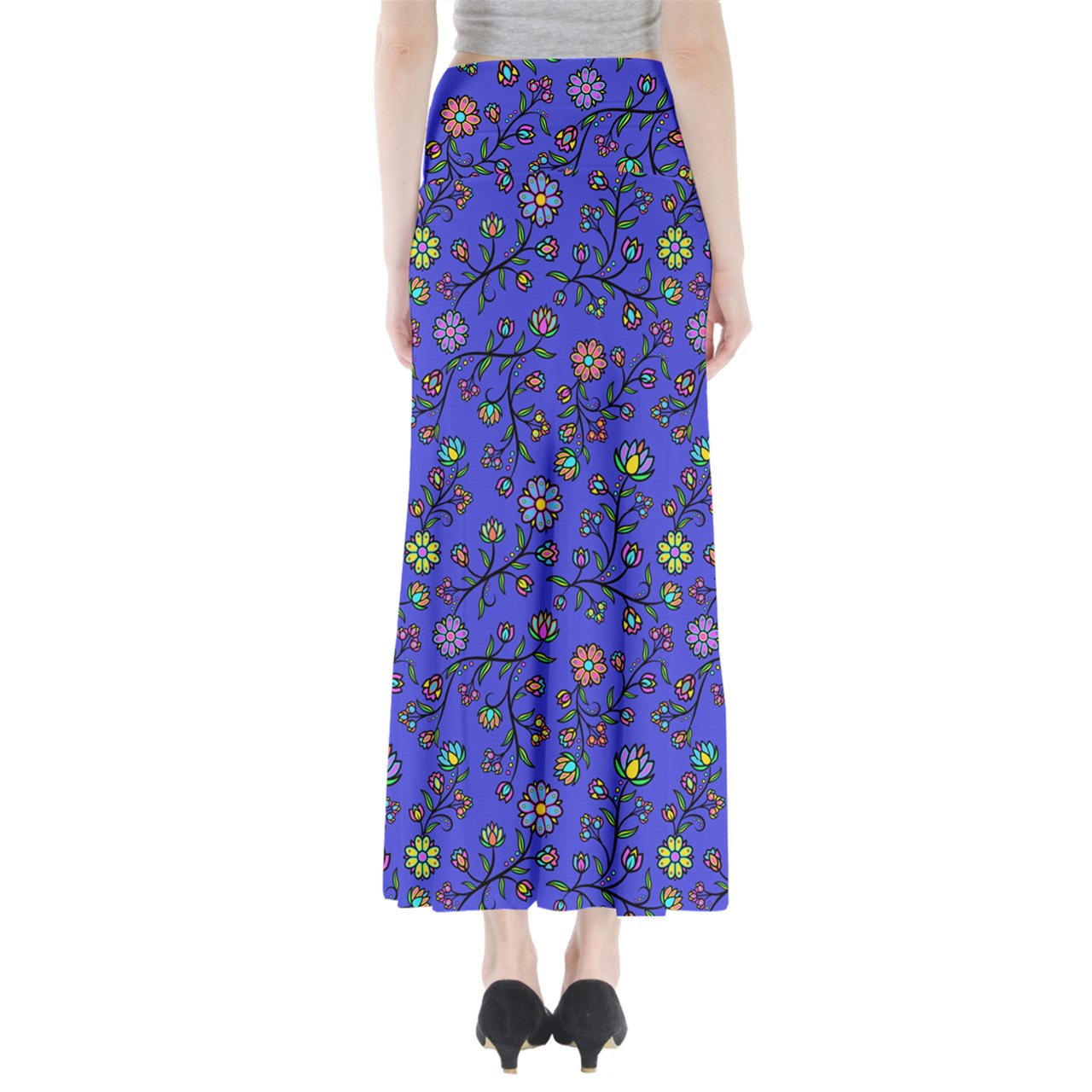 Cosmic Whisper Pastel Lilac Full Length Maxi Skirt