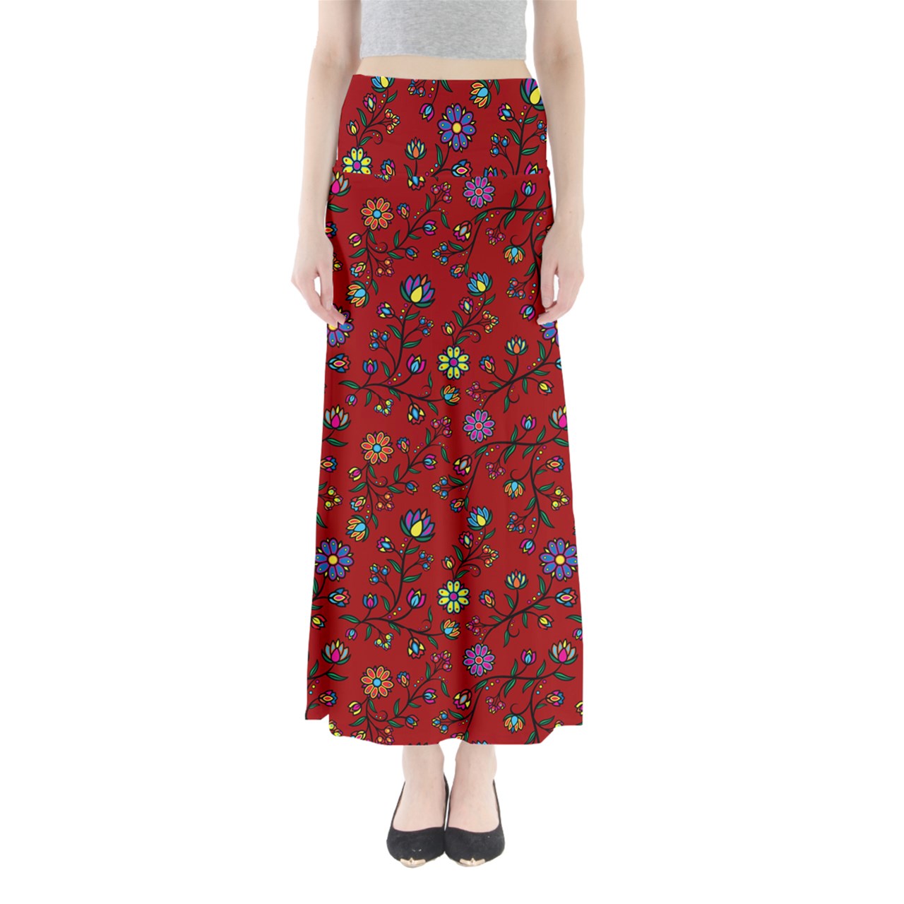 Cosmic Whisper Lodge Paint Full Length Maxi Skirt