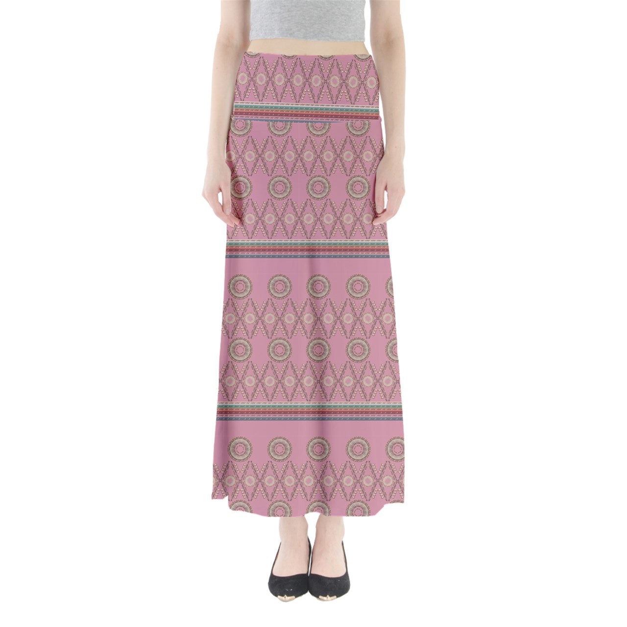 Elk Tooth Honor Pink Full Length Maxi Skirt