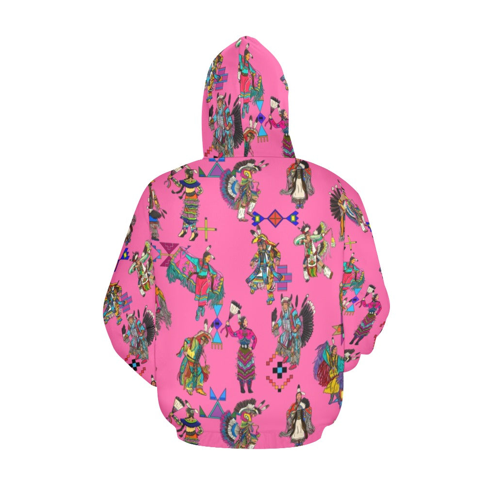 Grand Entry Dancer Pink Hoodie for Men (USA Size)