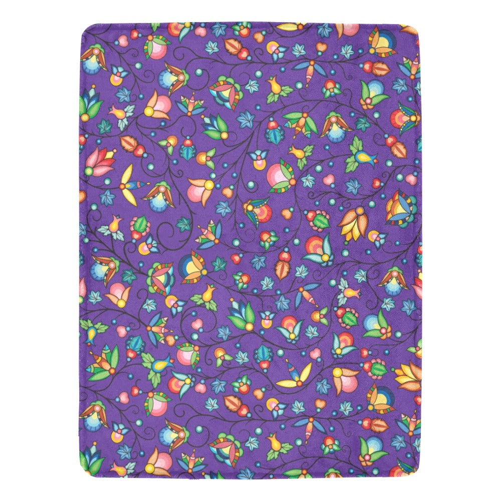 Prairie Plains Spirit Midnight Purple Ultra-Soft Micro Fleece Blanket 60"x80"