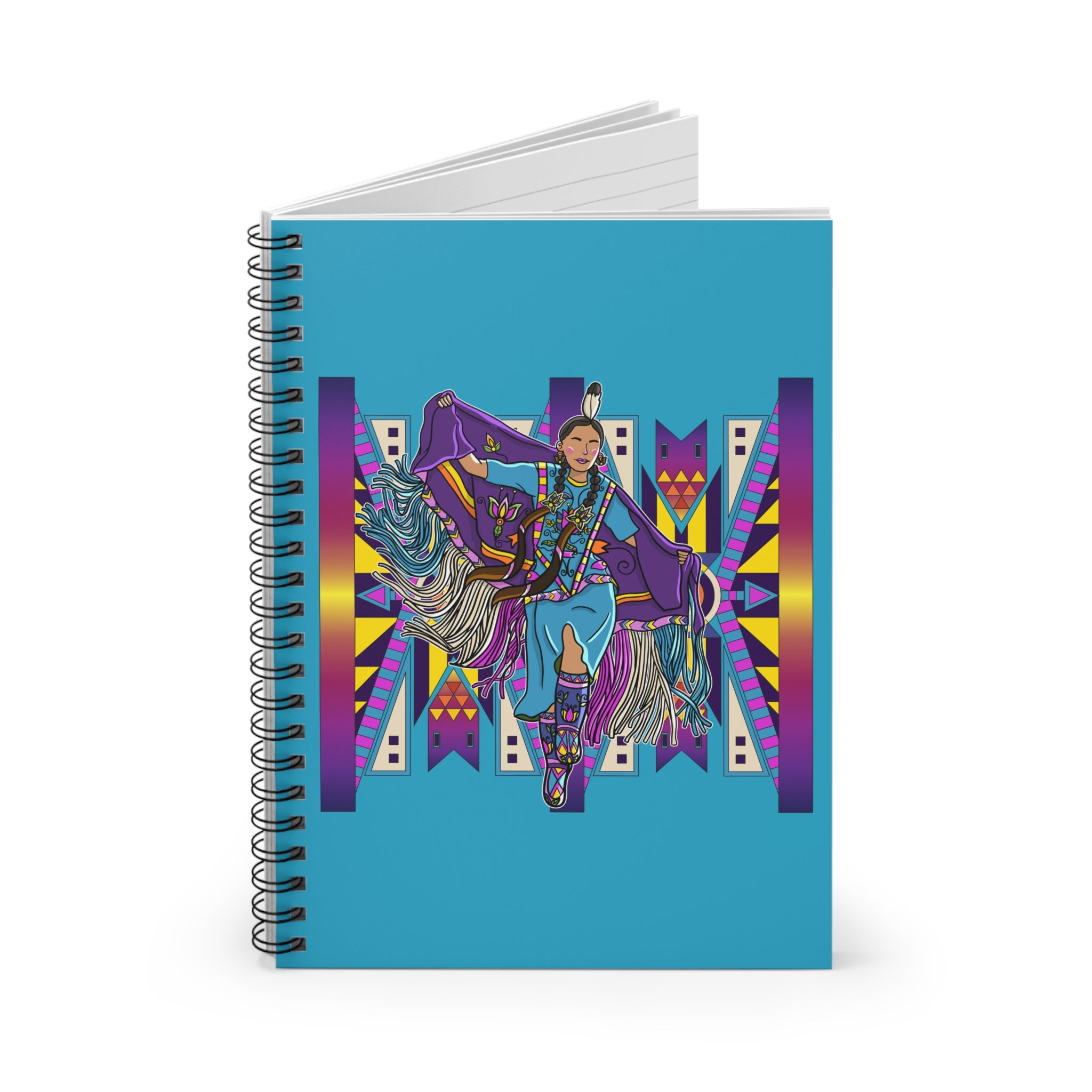 Fancy Dancer Trans BG 3 Spiral Notebook