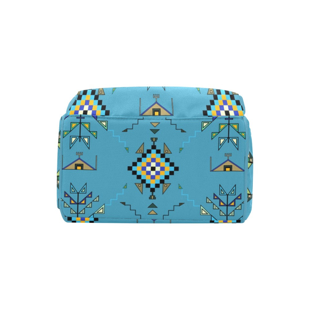 Bear Shield Blue Multi-Function Diaper Backpack/Diaper Bag