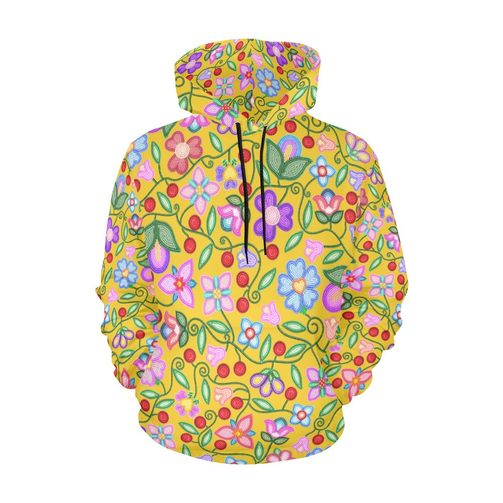 Petal Harmony Ochre Hoodie for Men (USA Size)