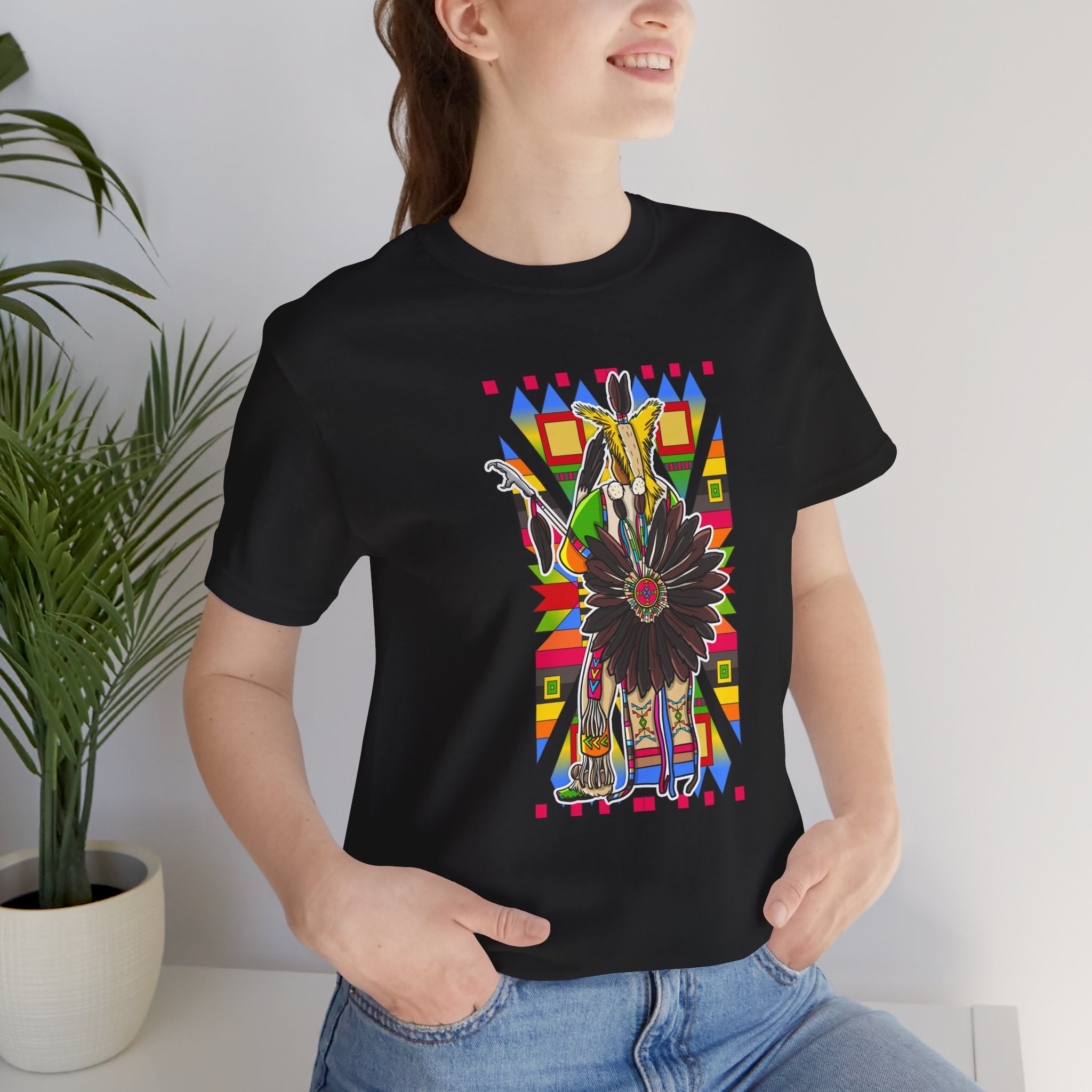 Traditional Powwow Man Dancer 5 Bella Canvas T-shirt