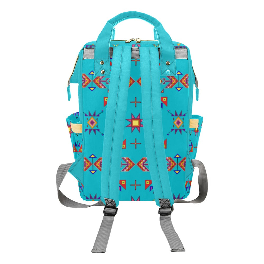 Scattered Generations Turquoise Multi-Function Diaper Backpack/Diaper Bag