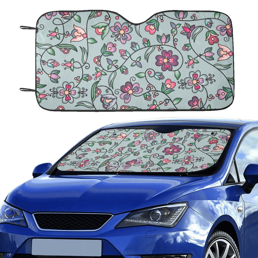 Amber Evening Garland Turquoise Car Sun Shade 55"x30"