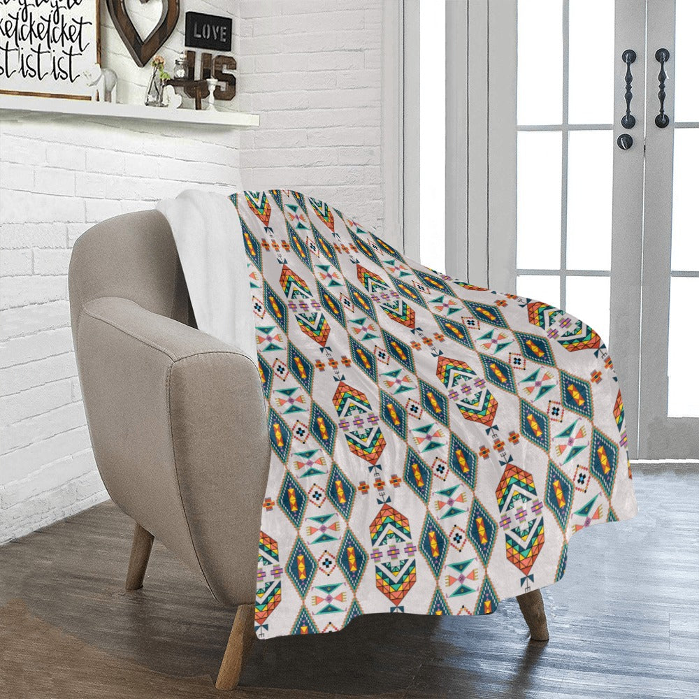 Travois Tipi Grey Ultra-Soft Micro Fleece Blanket 40"x50"