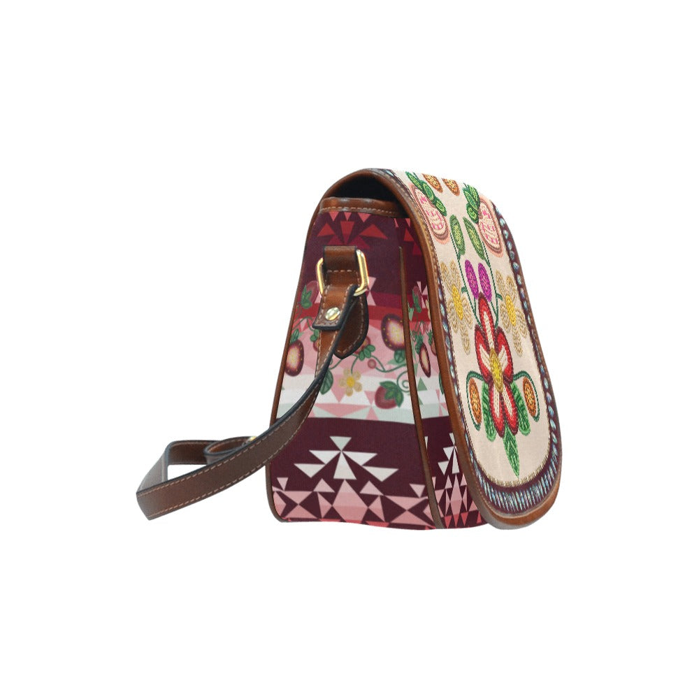 Sacred Berry Cream Saddle Bag/Large