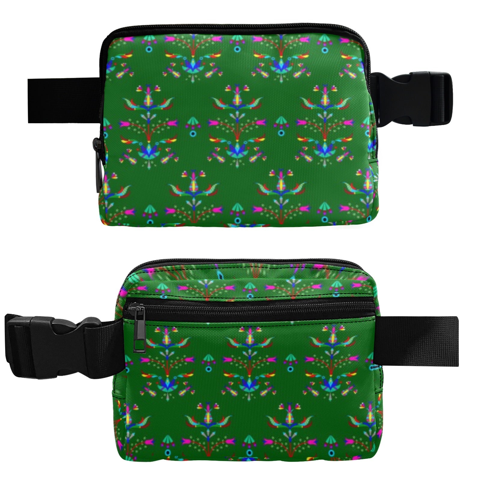Dakota Damask Green Belt Bag