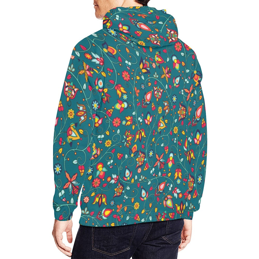 Thorny Path Teal Hoodie for Men (USA Size)