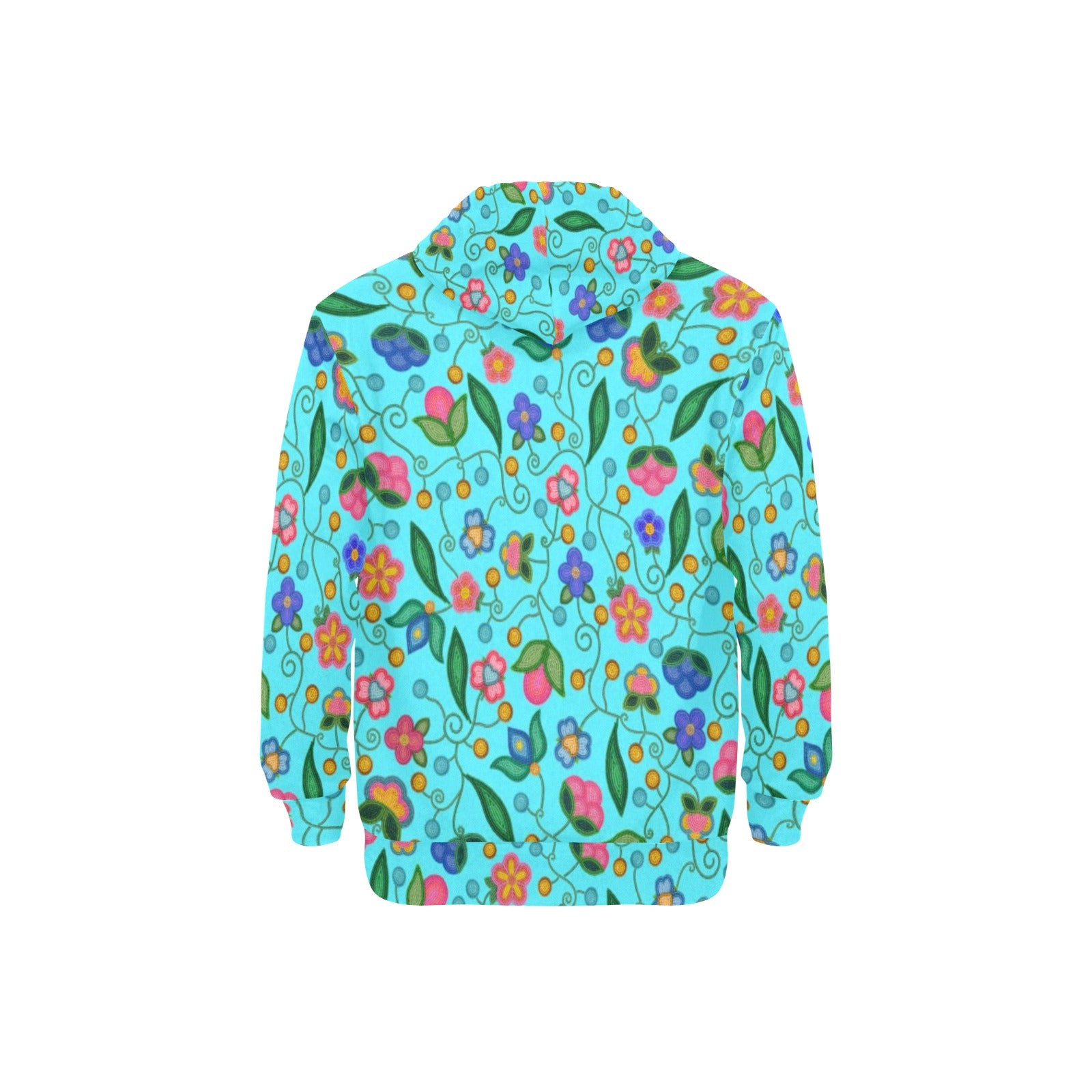 Skyberry Serenade Sky Men's Long Sleeve Fleece Hoodie