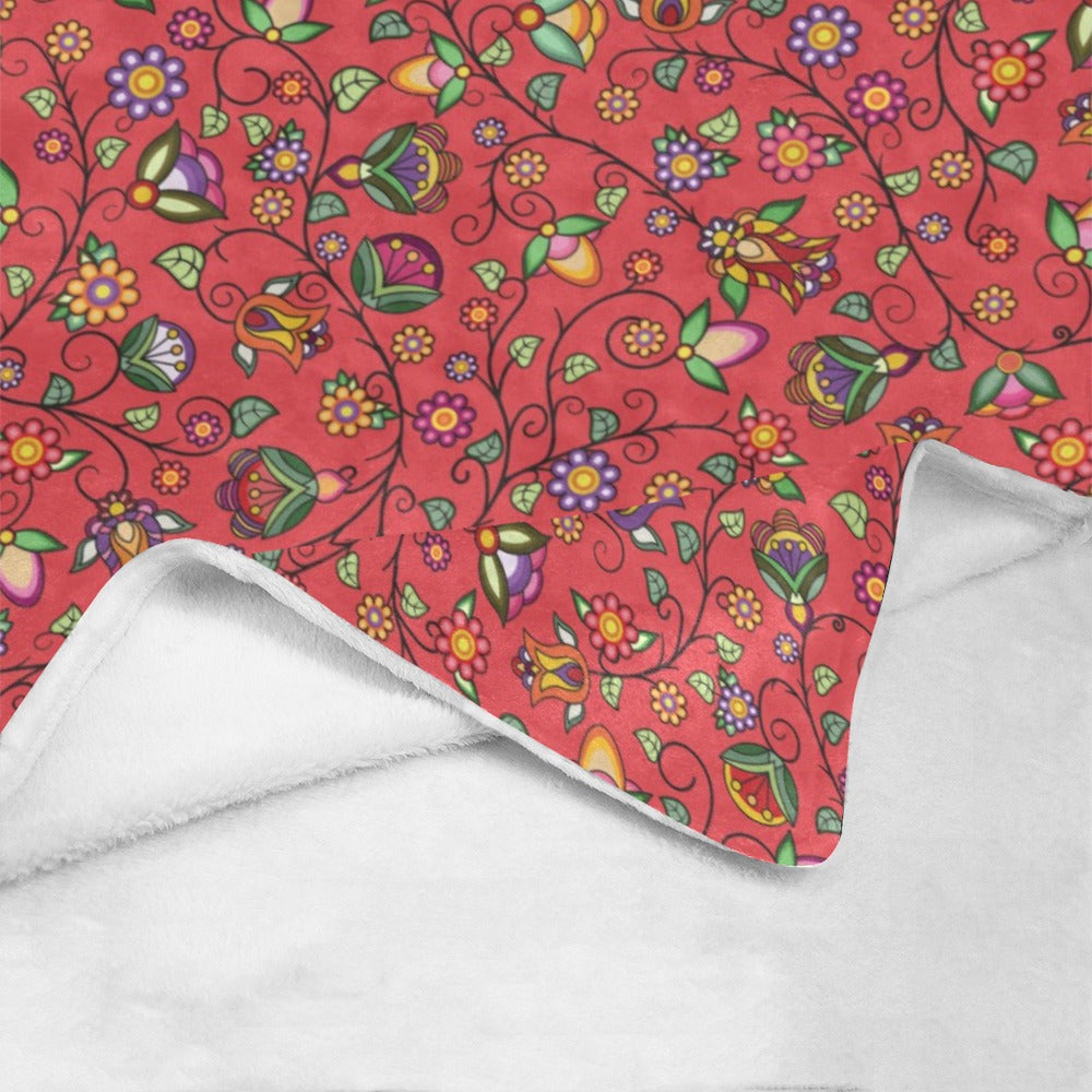 Heartbeat Petals Red Ultra-Soft Micro Fleece Blanket 50"x60"
