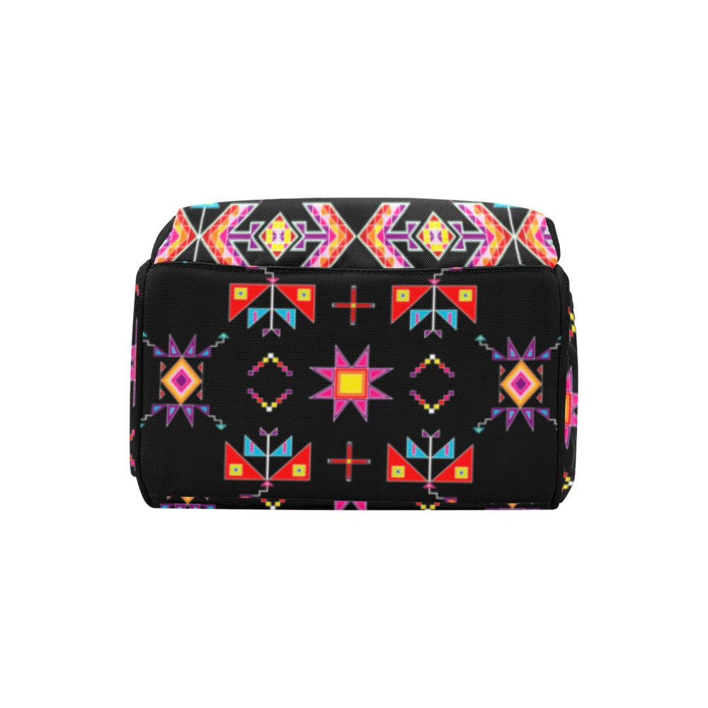 Scattered Generations Black Multi-Function Diaper Backpack/Diaper Bag