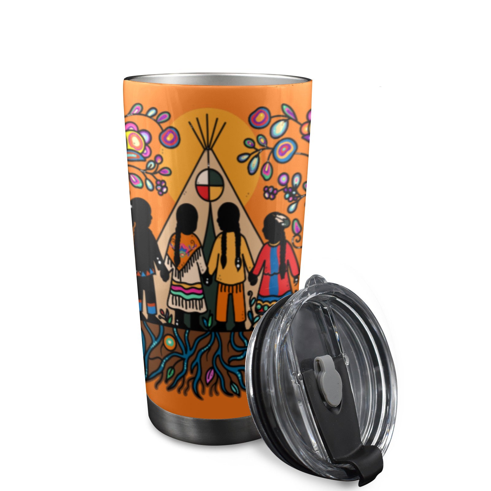 Rooted in Culture 20oz Mobile Tumbler with Lid (Black Lock)
