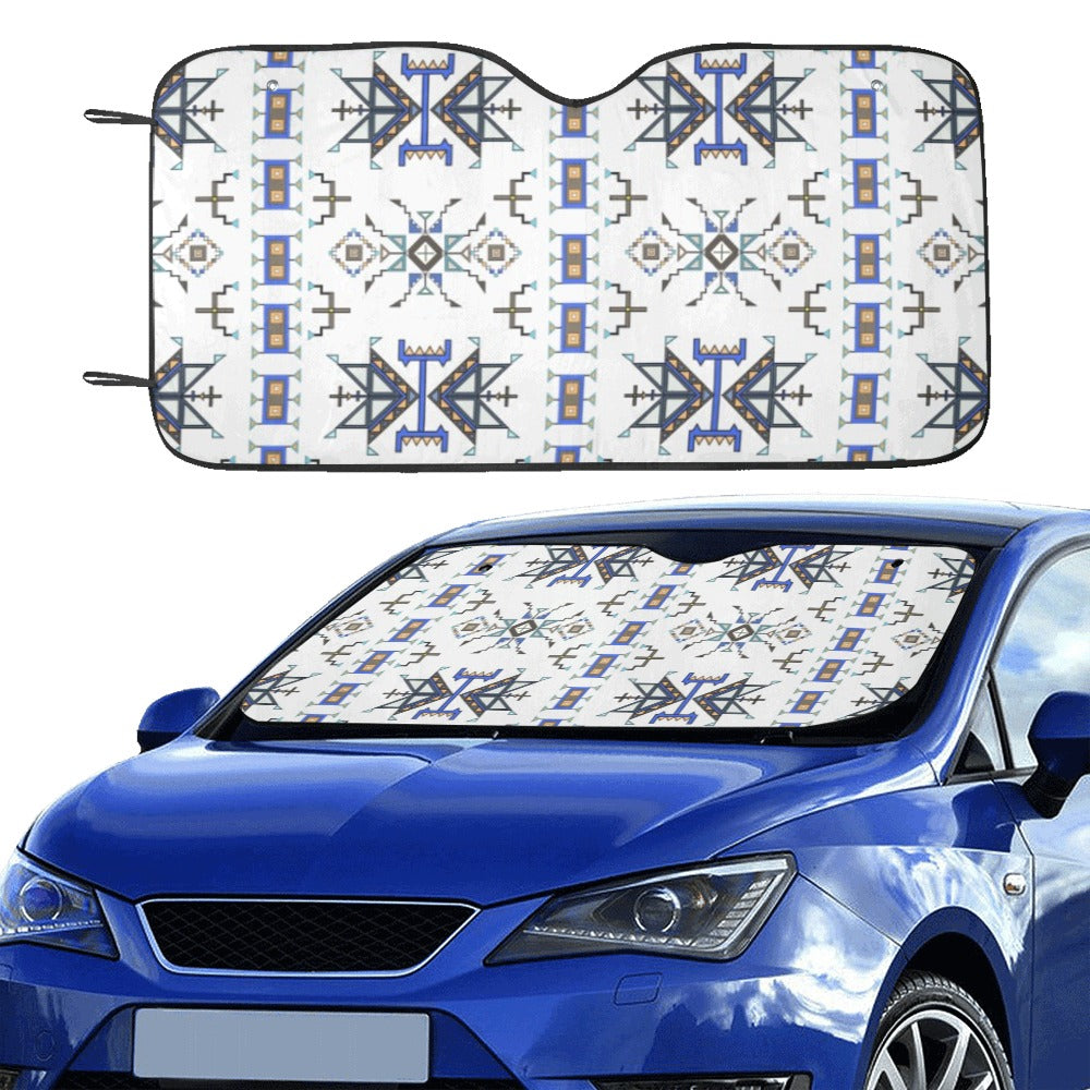 Eagle Strike White Car Sun Shade 55"x30"