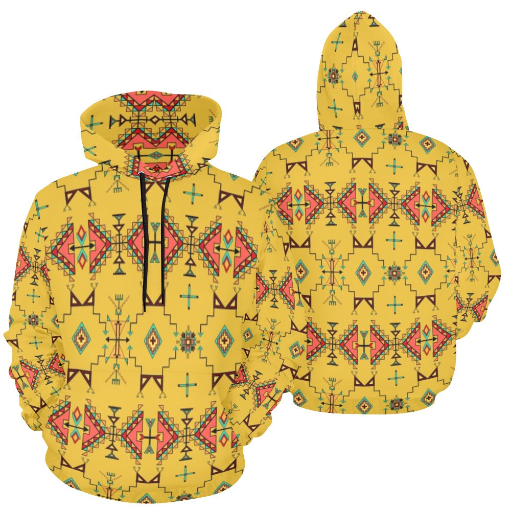 Thunder Flight Yellow Hoodie for Women (USA Size)