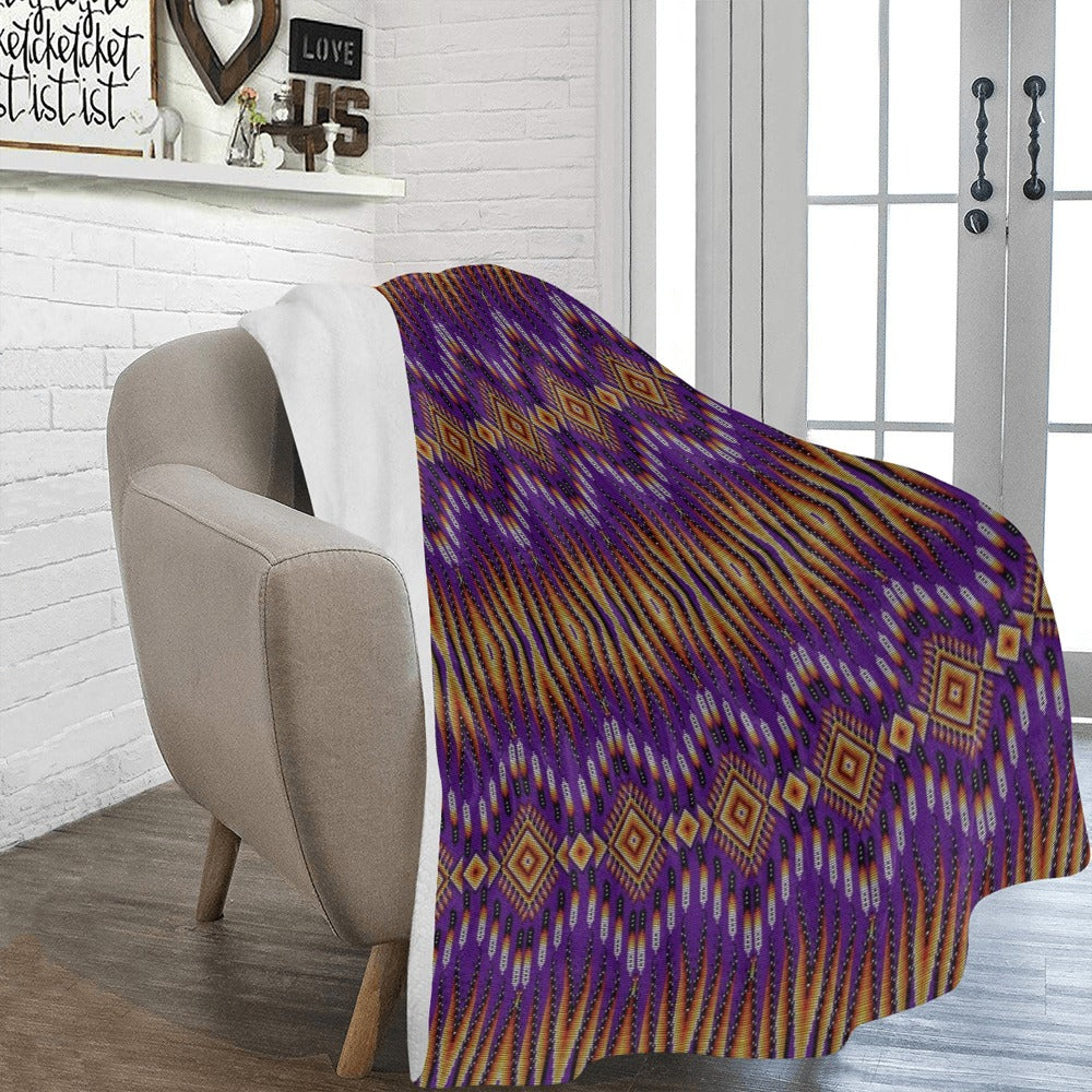 Fire Feather Purple Ultra-Soft Micro Fleece Blanket 60"x80"