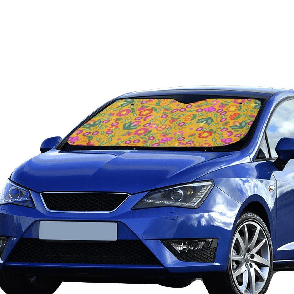 Boreal Bounty Yellow Car Sun Shade 55"x30"