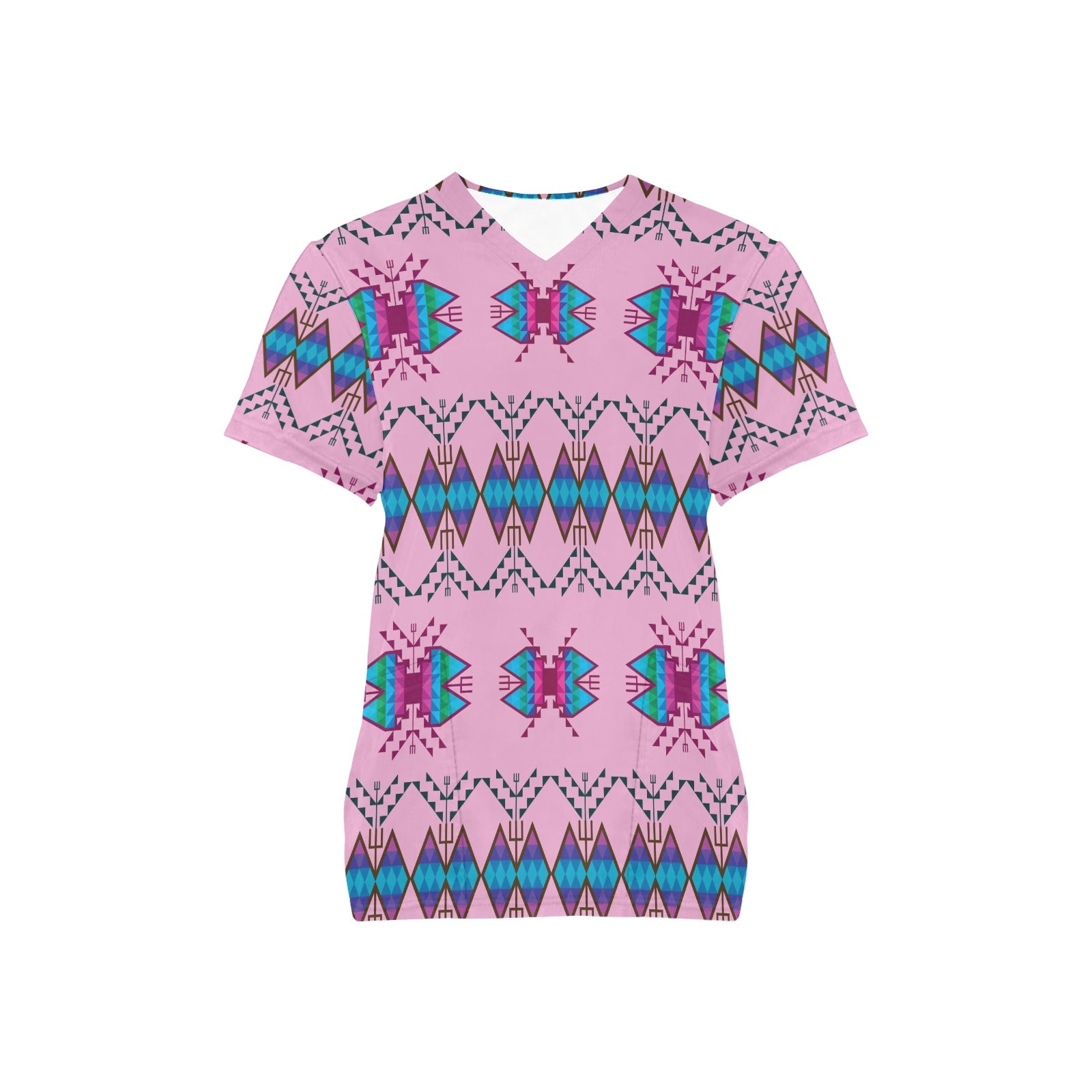 Sacred Trust Carnation Scrub Top