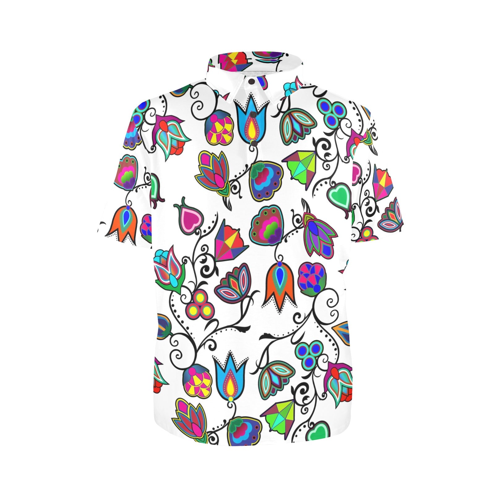 Indigenous Paisley White Polo Shirt