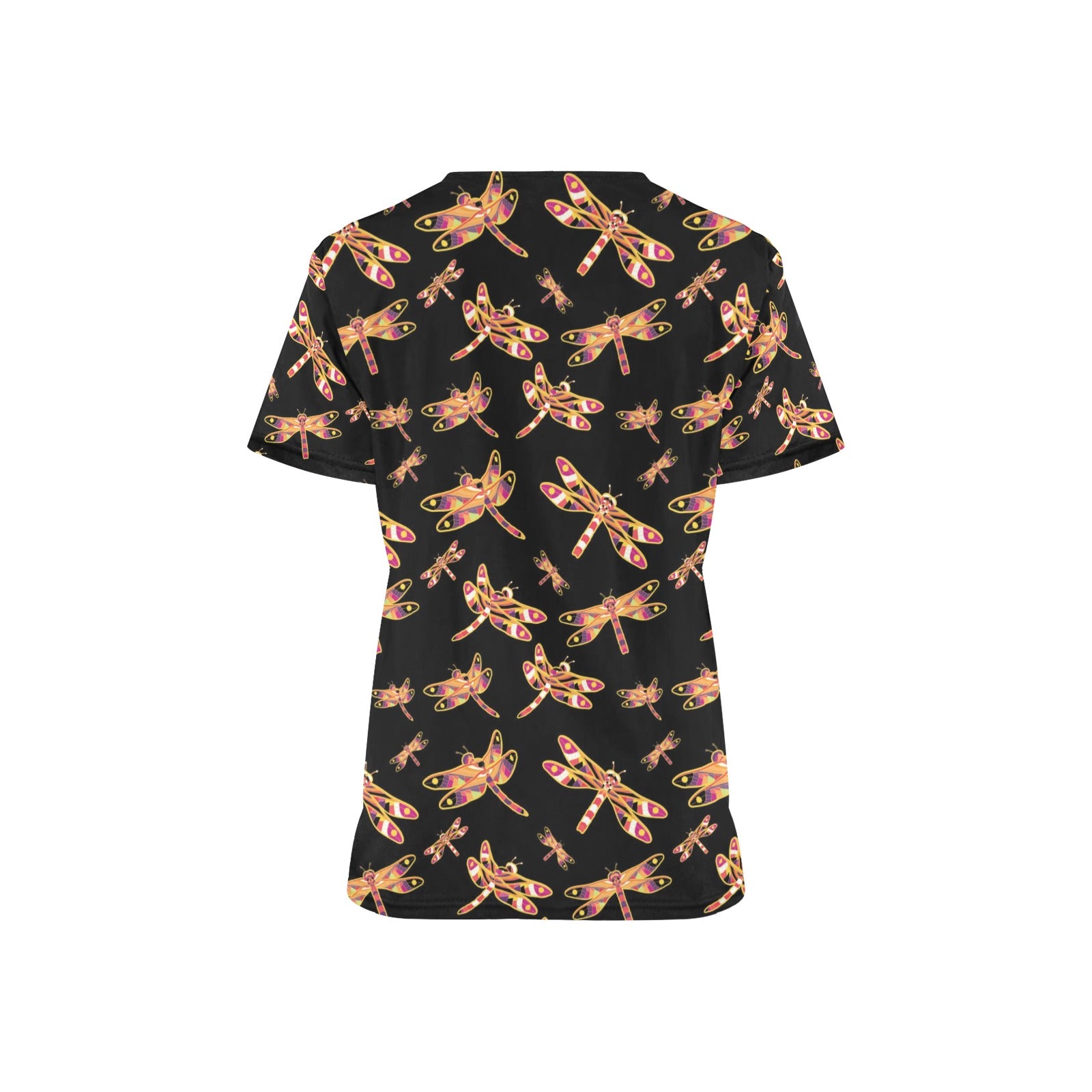 Gathering Yellow Black Scrub Top