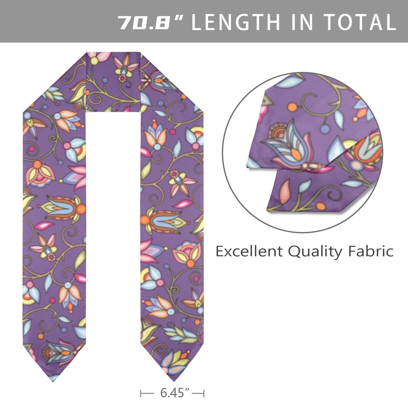 Buffalo Bloom Nightcloud Graduation Stole