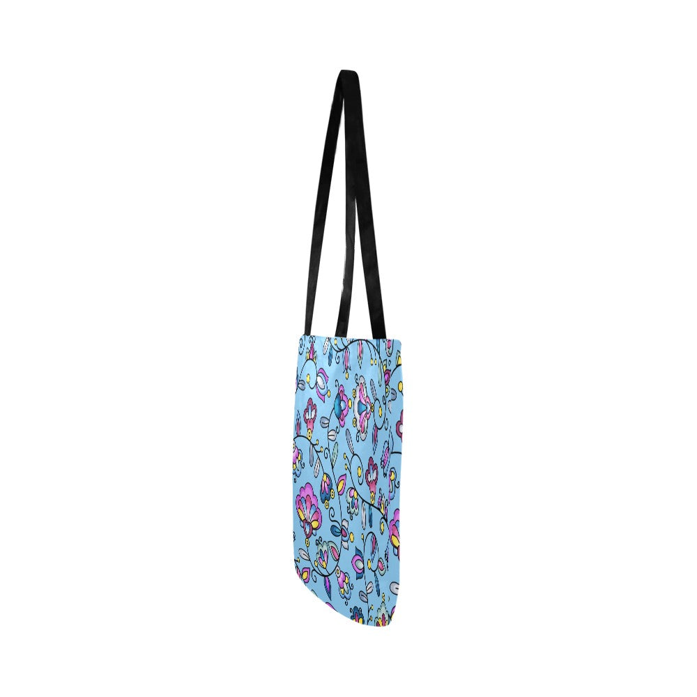 Autumn Bundle Blessing Blue Reusable Shopping Bag (Two sides)
