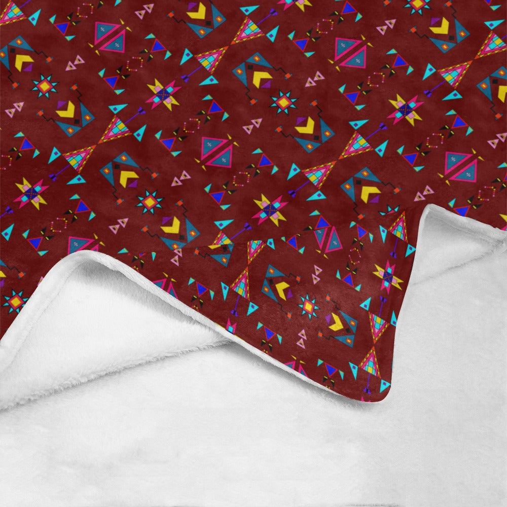 Enemy Territory Dark Maroon Ultra-Soft Micro Fleece Blanket 50"x60"