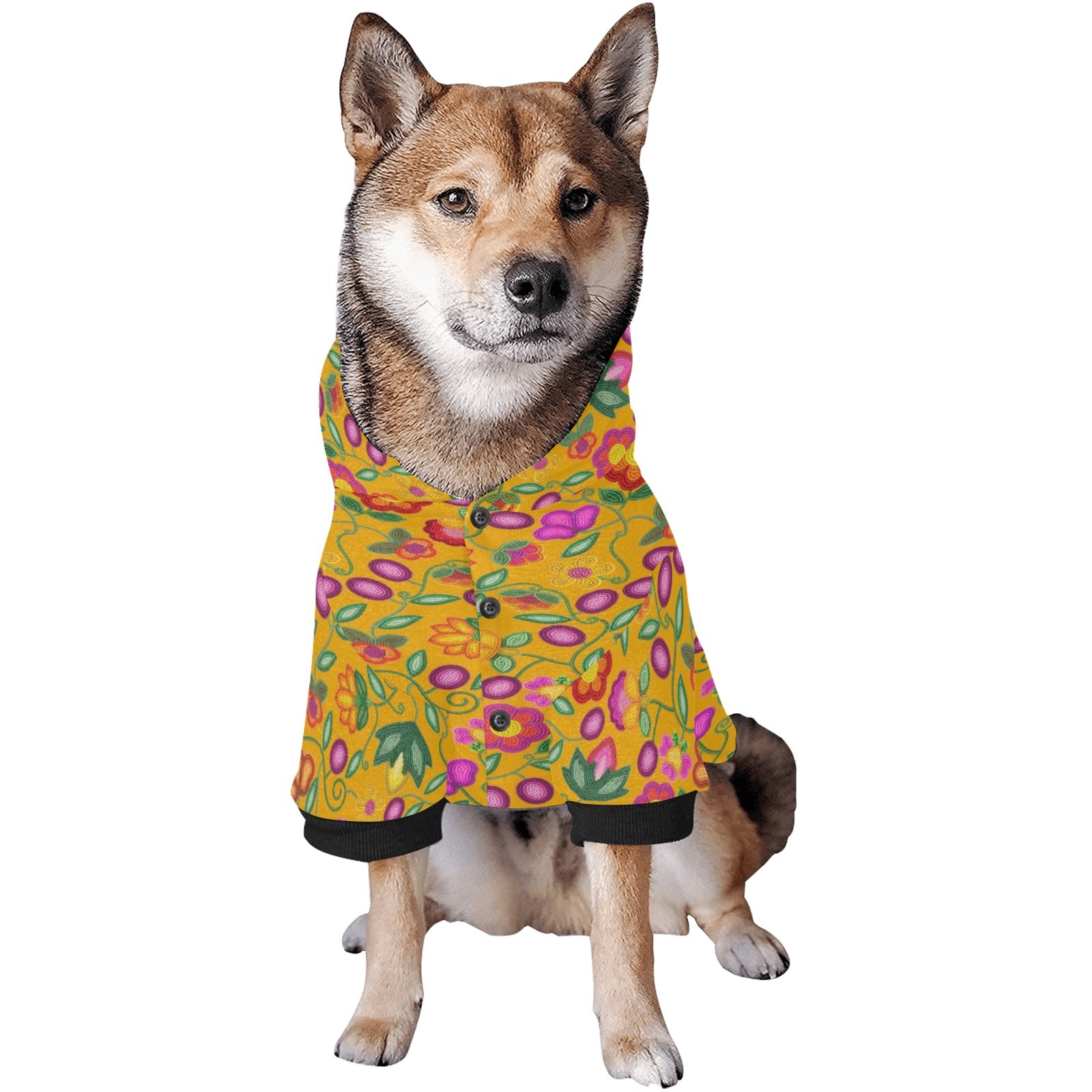 Boreal Bounty Yellow Pet Dog Hoodie